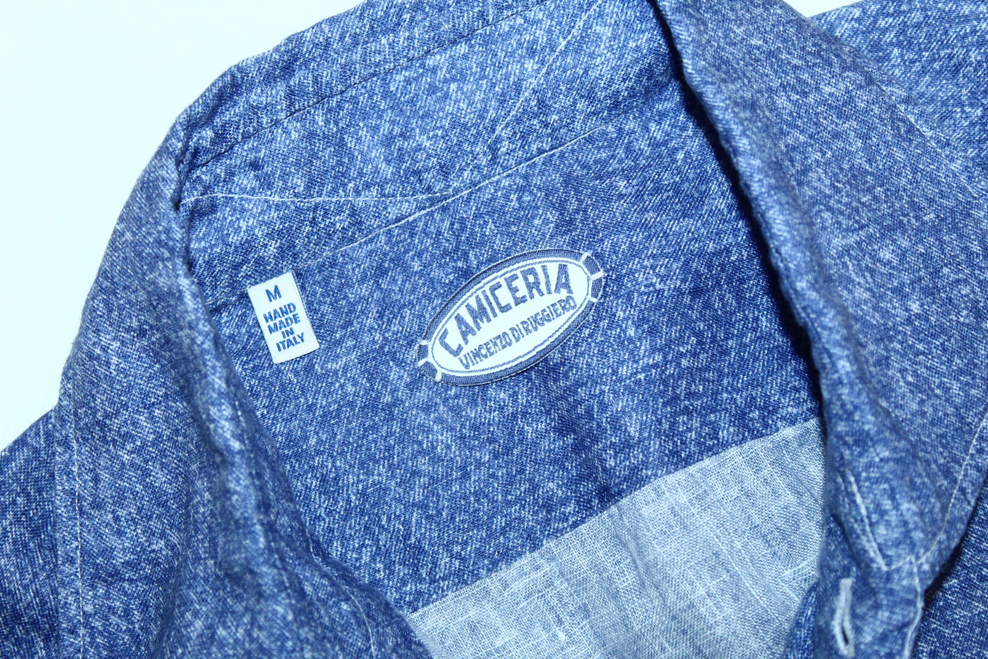 Camiceria Vincenzo Di Ruggiero Indigo Pure Linen Shirt