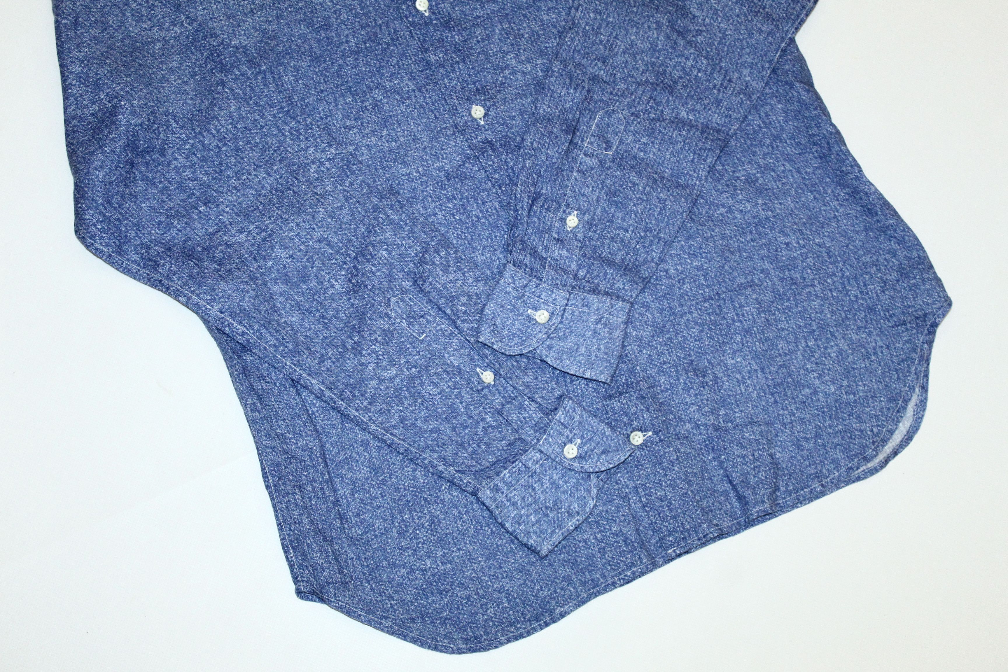 Vincenzo di Ruggiero/フェードインディゴ/ボタニカルリネン Camiceria Vincenzo Di Ruggiero Indigo Pure Linen Shirt