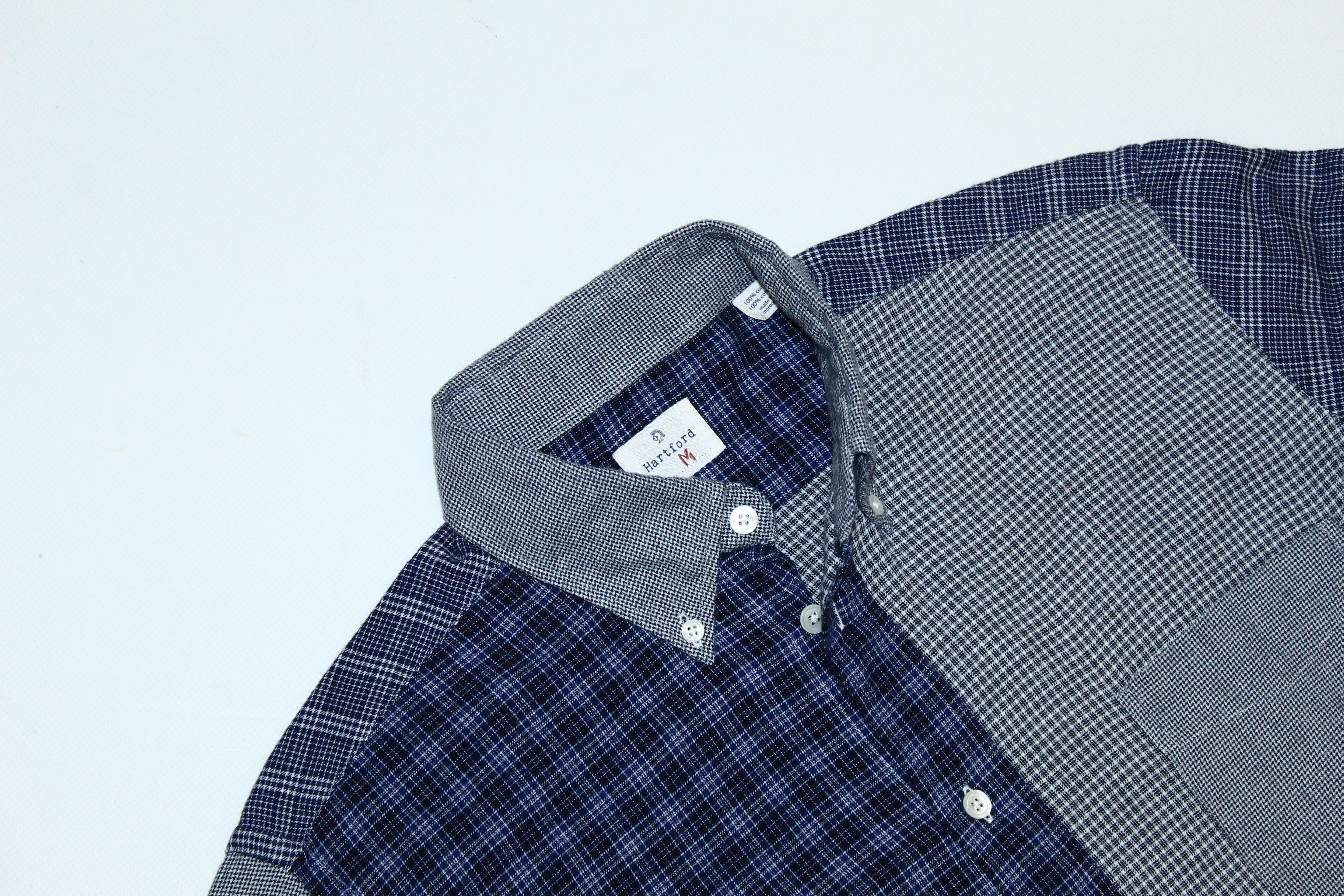 Hartford Vtg Hartford Button Down Panel Checkered Flannel Shirt Size US M / EU 48-50 / 2 - 6 Thumbnail