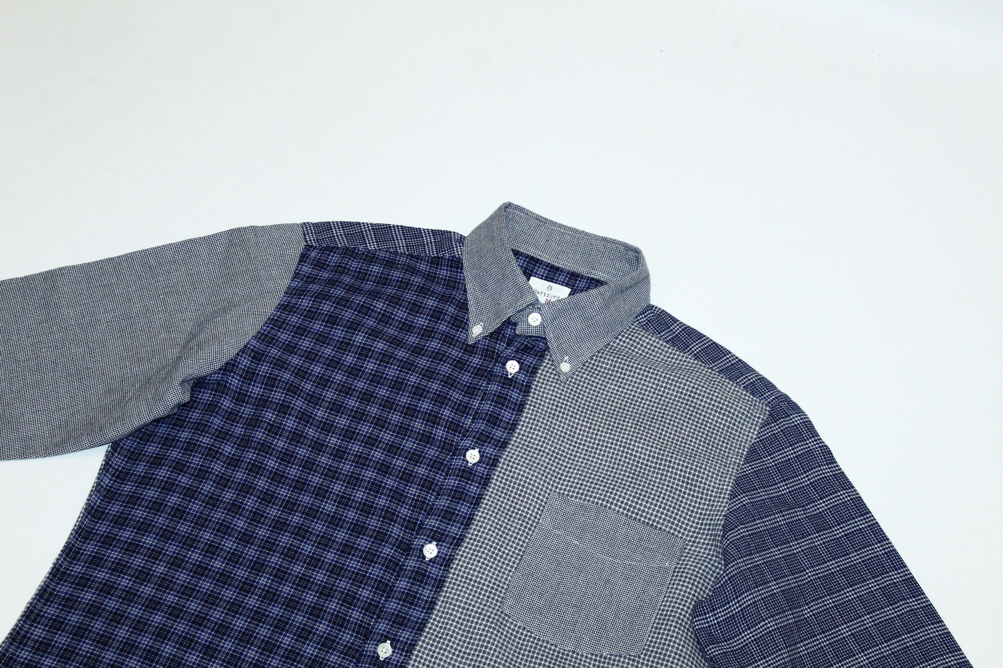 Hartford Vtg Hartford Button Down Panel Checkered Flannel Shirt Size US M / EU 48-50 / 2 - 3 Thumbnail