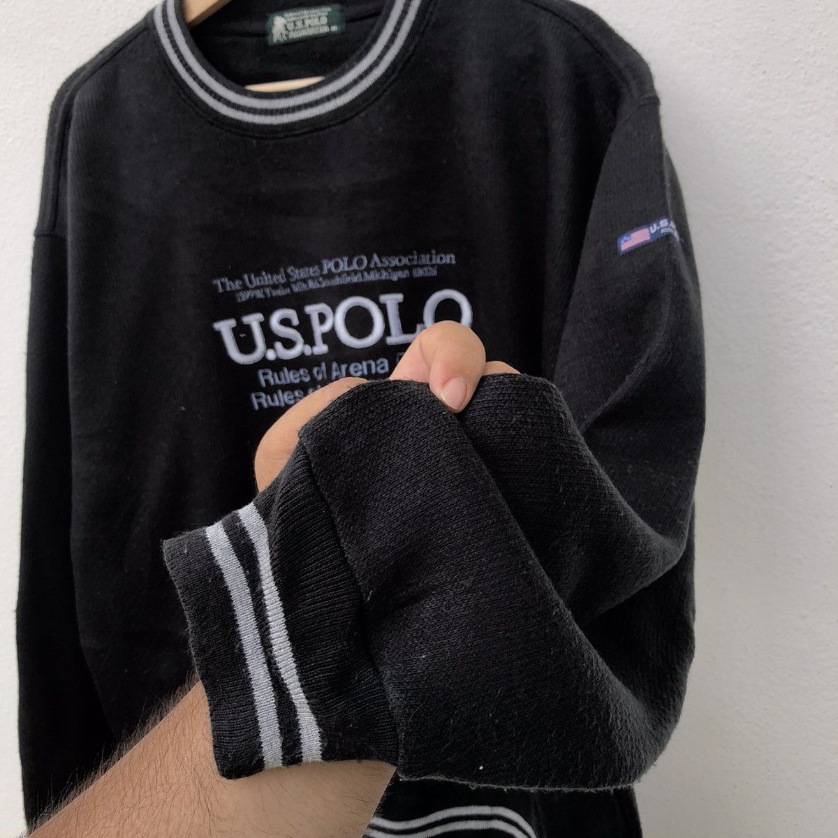 Japanese Brand VINTAGE US POLO ASSOCIATION EMBROIDERED BIG LOGO SWEATSHIRT Size US M / EU 48-50 / 2 - 5 Thumbnail