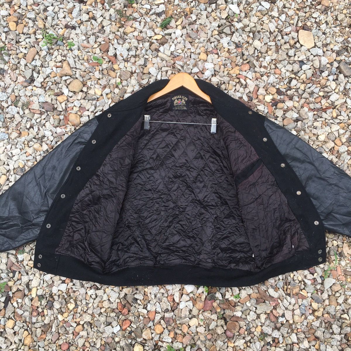 Vintage Vintage Forexe Club Leather Wool Varsity Bomber Jacket Size US L / EU 52-54 / 3 - 12 Thumbnail