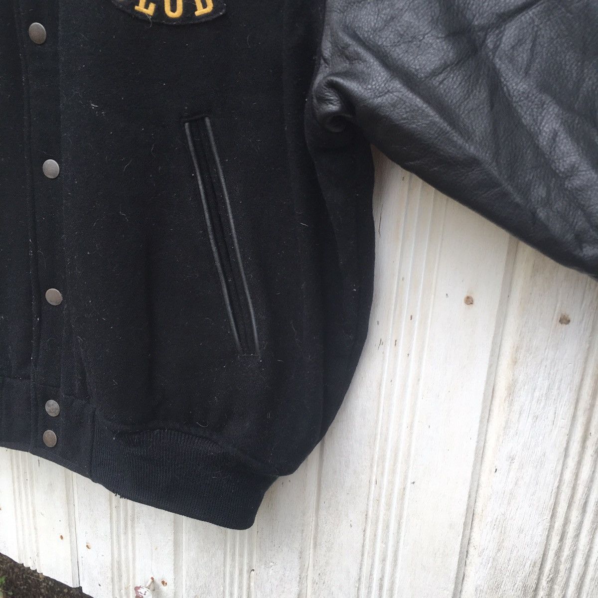 Vintage Vintage Forexe Club Leather Wool Varsity Bomber Jacket Size US L / EU 52-54 / 3 - 8 Thumbnail