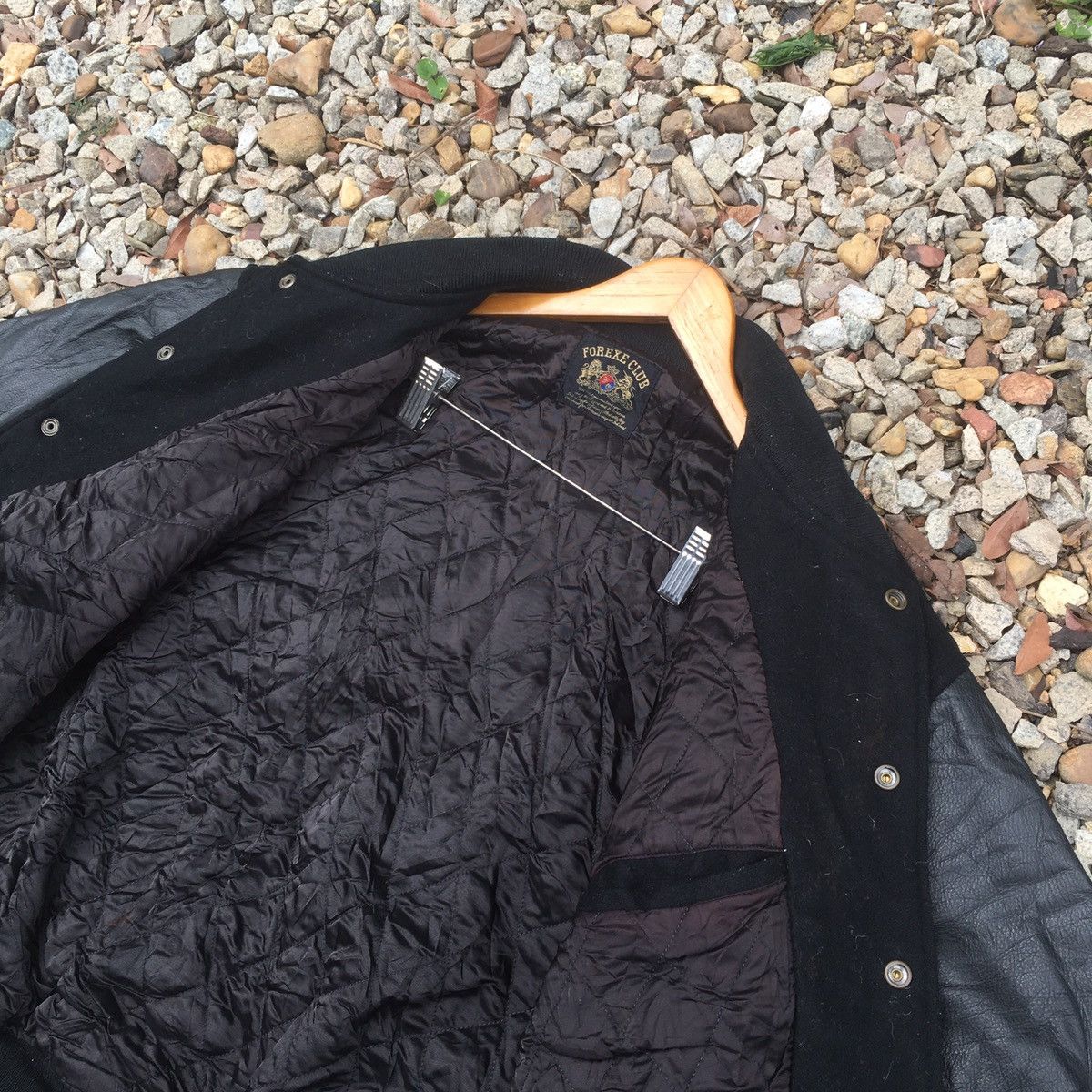 Vintage Vintage Forexe Club Leather Wool Varsity Bomber Jacket Size US L / EU 52-54 / 3 - 13 Thumbnail