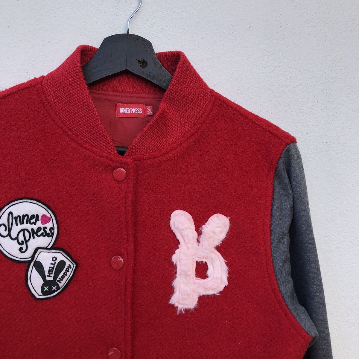 Japanese Brand VINTAGE VARSITY JACKET INNER PRESS BIG LOGO Size US S / EU 44-46 / 1 - 5 Thumbnail