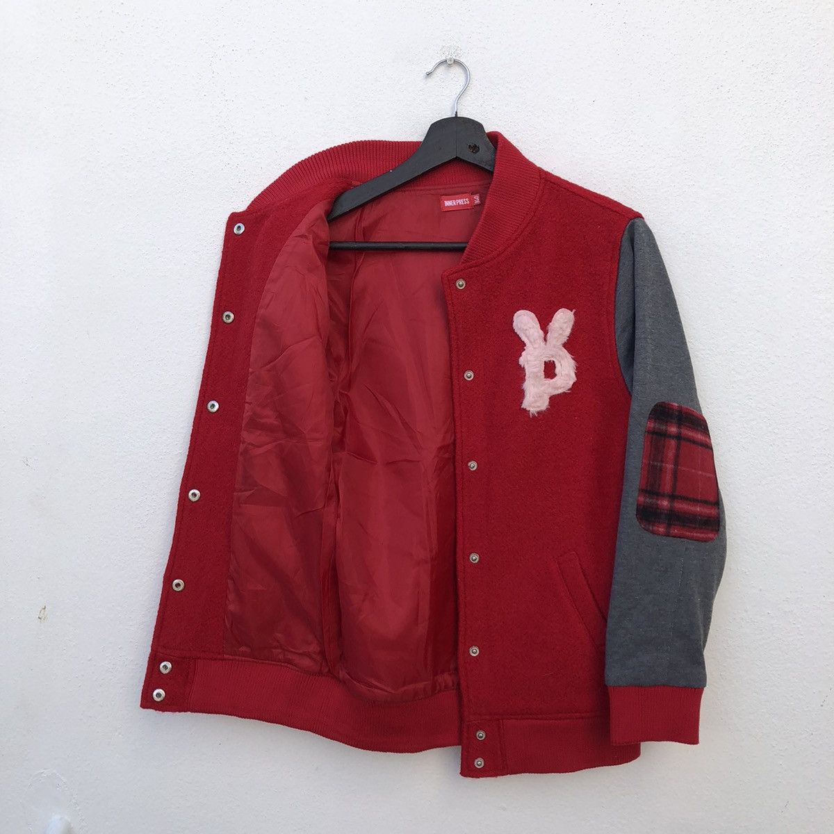 Japanese Brand VINTAGE VARSITY JACKET INNER PRESS BIG LOGO Size US S / EU 44-46 / 1 - 10 Thumbnail