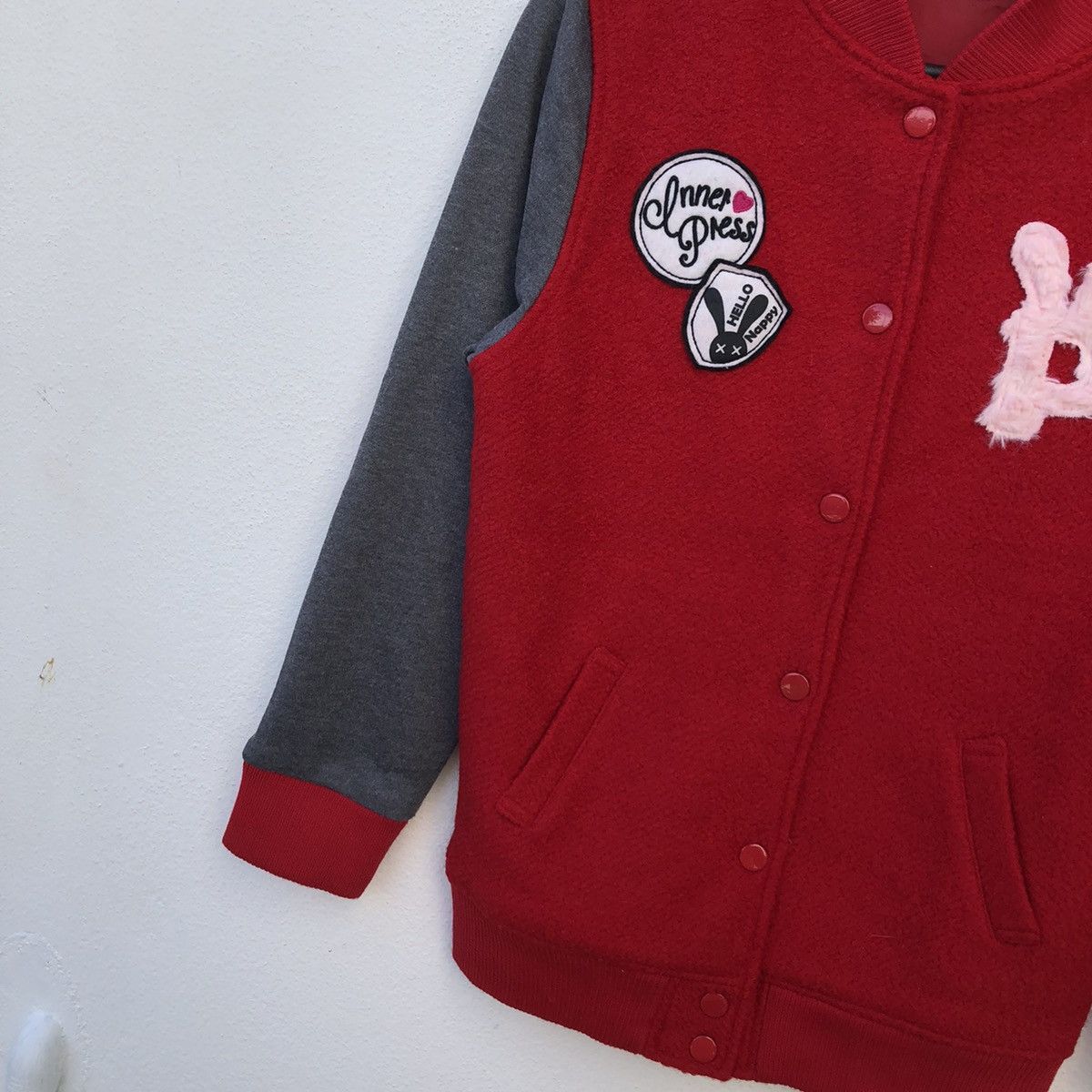 Japanese Brand VINTAGE VARSITY JACKET INNER PRESS BIG LOGO Size US S / EU 44-46 / 1 - 4 Thumbnail