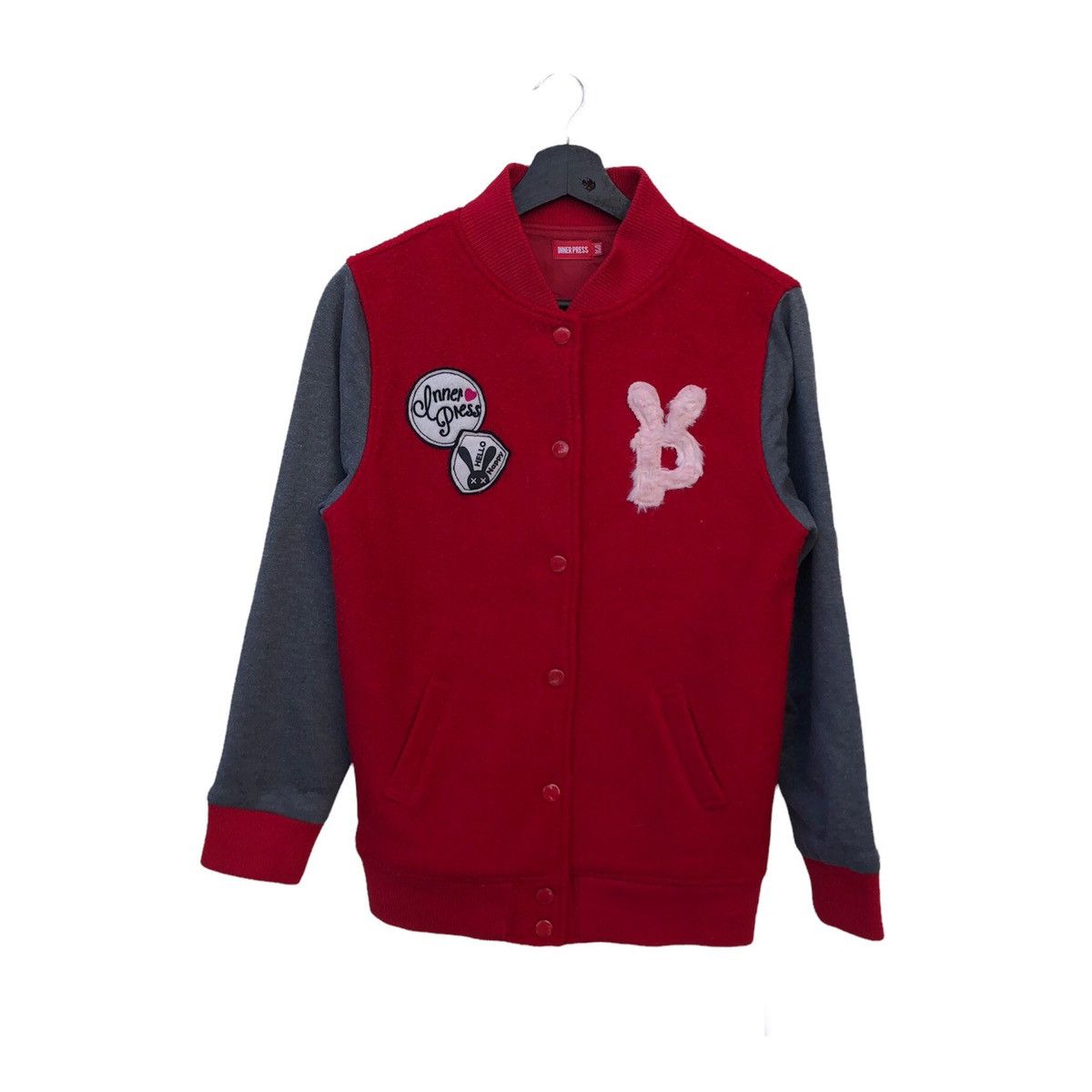 Japanese Brand VINTAGE VARSITY JACKET INNER PRESS BIG LOGO Size US S / EU 44-46 / 1 - 1 Thumbnail