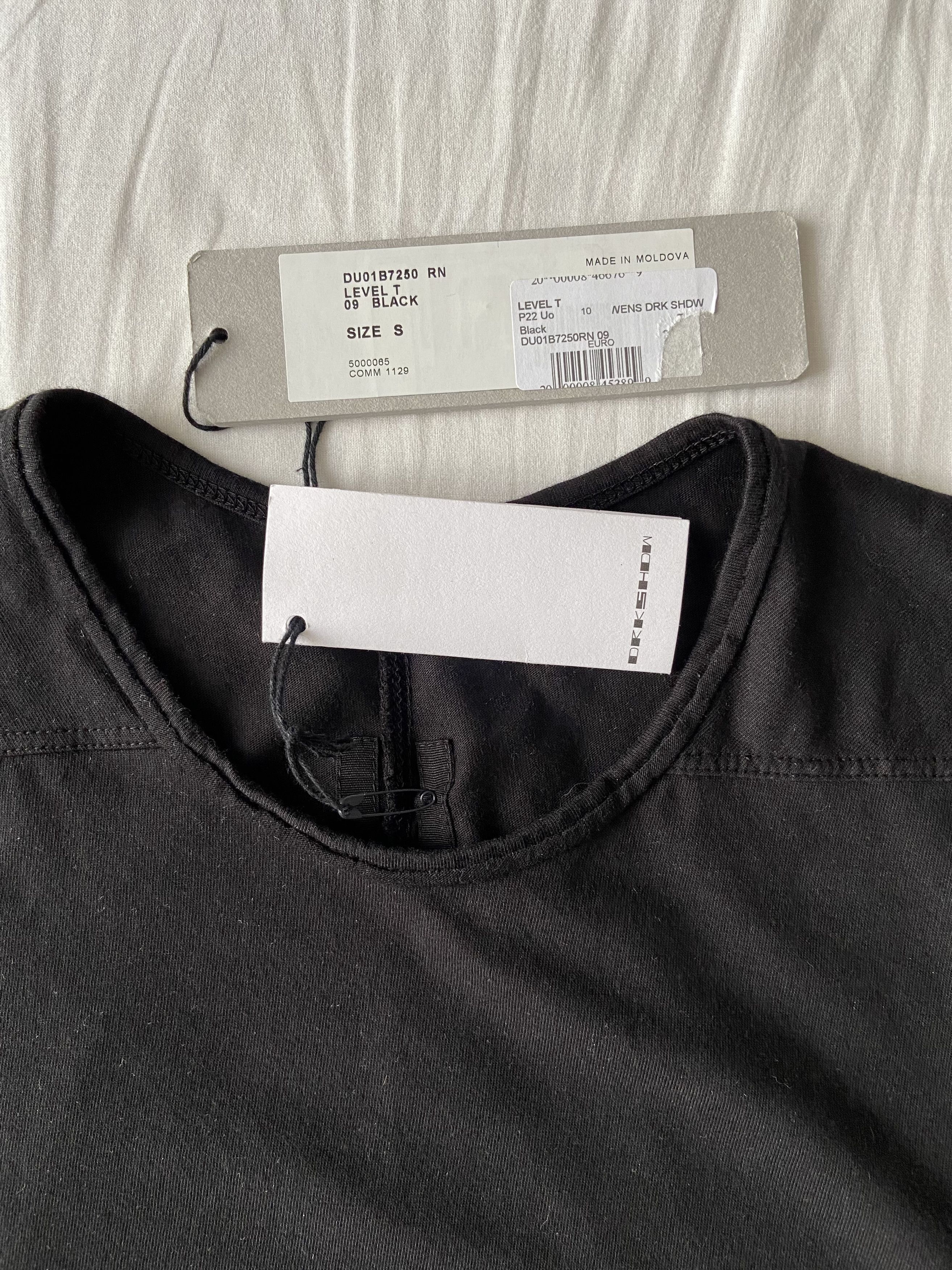 Rick Owens Drkshdw NEW Rick Owens Level Tee Black Size US S / EU 44-46 / 1 - 4 Thumbnail