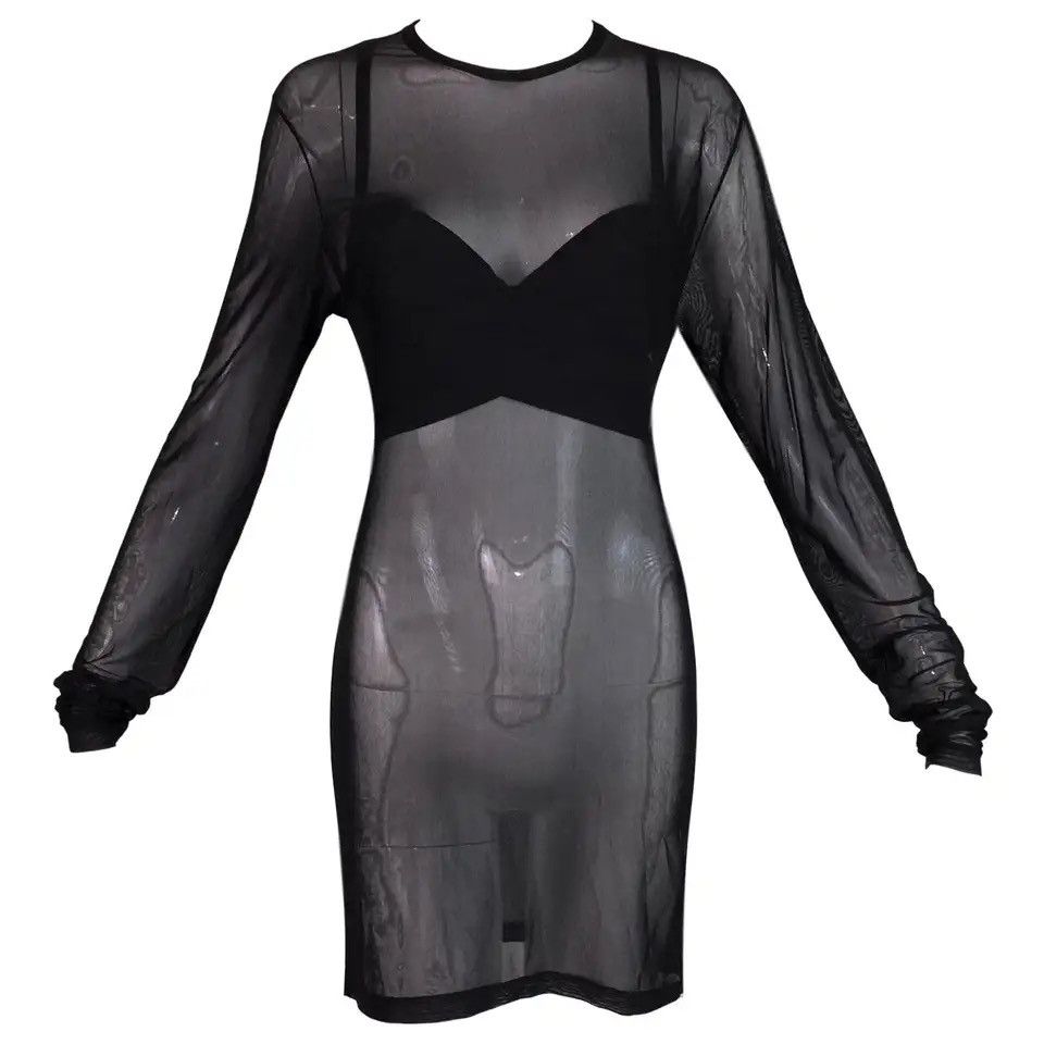 Gucci Gucci - Tom Ford - S/S 1997 - Sheer Long Sleeve - Dress Size L / US 10 / IT 46 - 3 Thumbnail