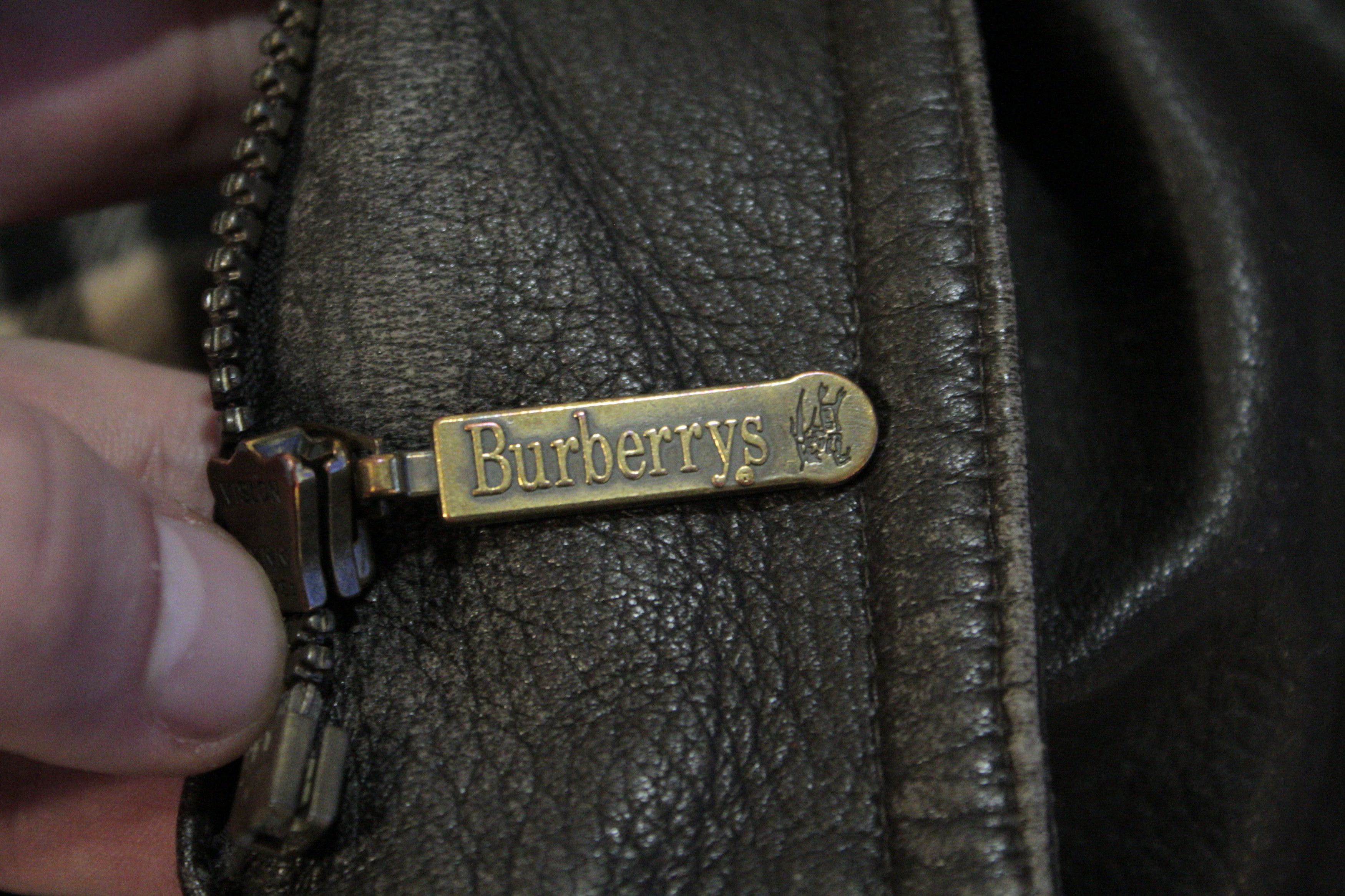 Burberry × Vintage Nova Check Lamb Nappa leather Jacket Burberrys 90s Size US L / EU 52-54 / 3 - 6 Thumbnail