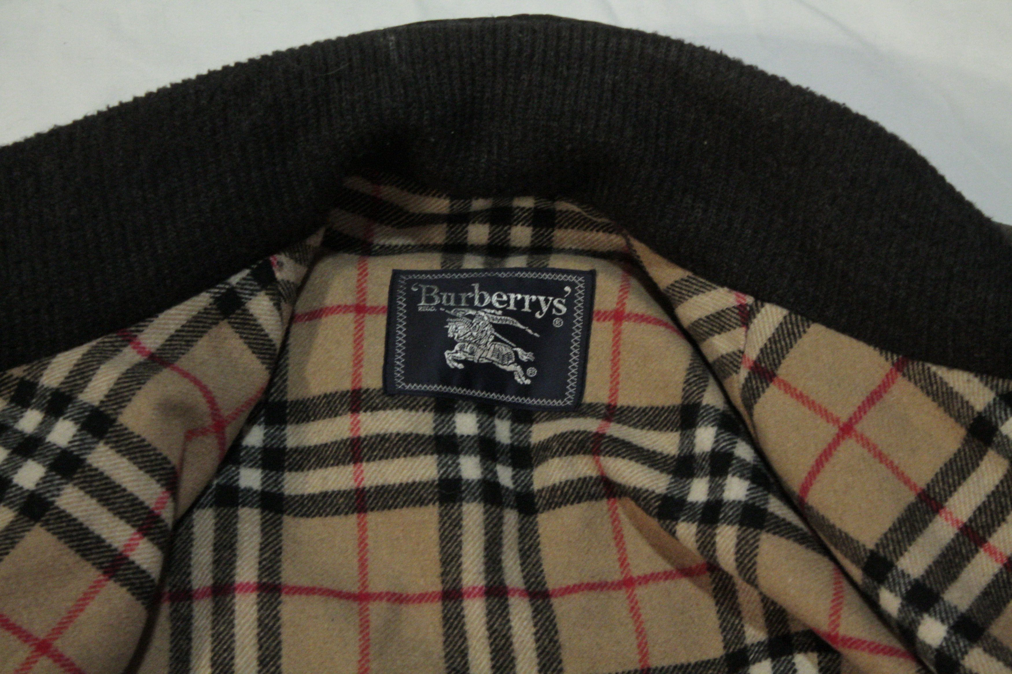Burberry × Vintage Nova Check Lamb Nappa leather Jacket Burberrys 90s Size US L / EU 52-54 / 3 - 3 Thumbnail