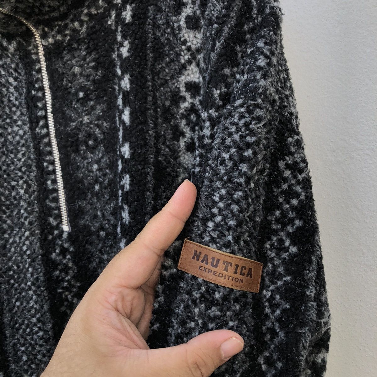 Japanese Brand VINTAGE NAUTICA MOHAIR FLEECE JACKET RARE DESIGN Size US L / EU 52-54 / 3 - 5 Thumbnail