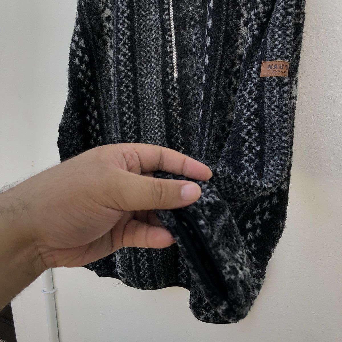Japanese Brand VINTAGE NAUTICA MOHAIR FLEECE JACKET RARE DESIGN Size US L / EU 52-54 / 3 - 6 Thumbnail