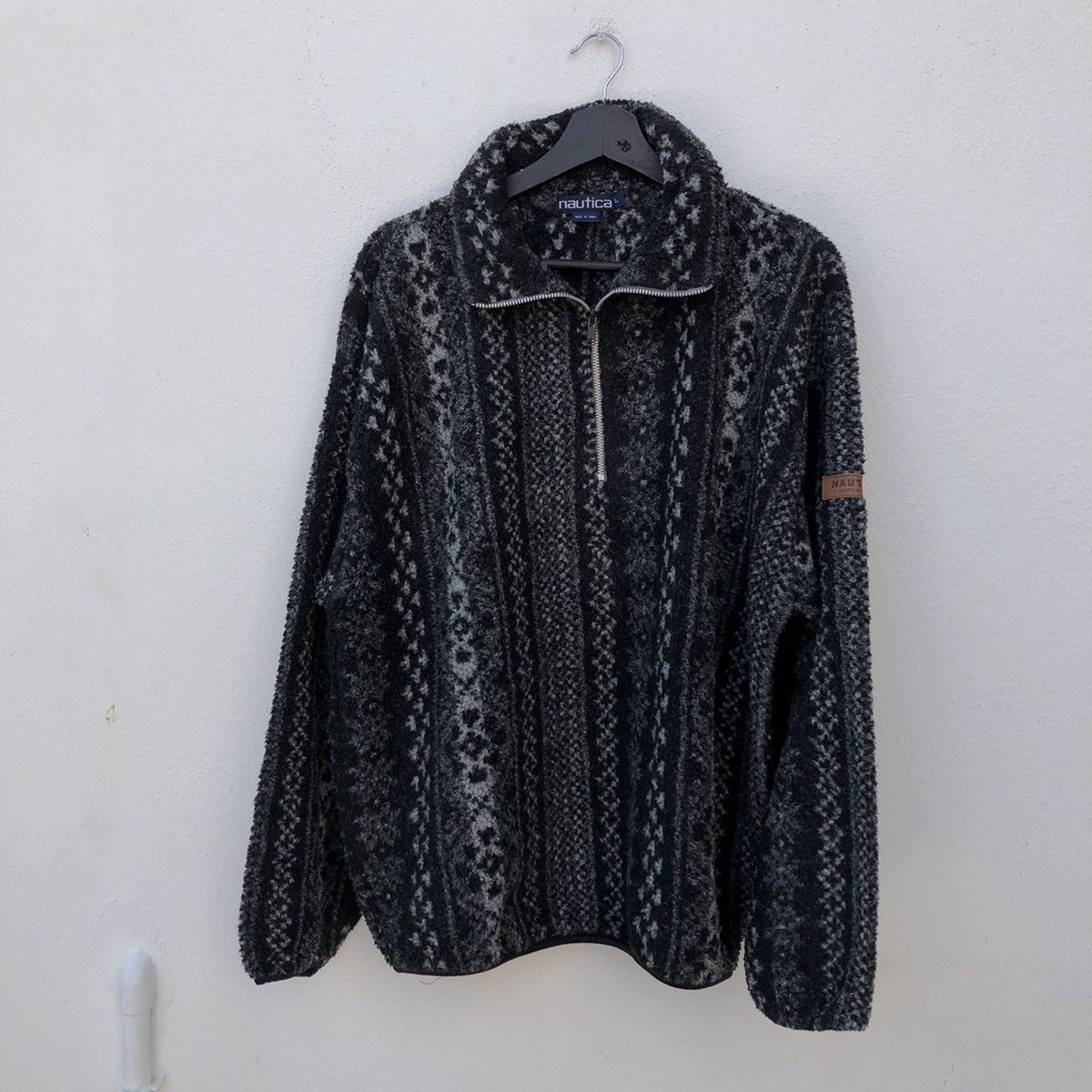 Japanese Brand VINTAGE NAUTICA MOHAIR FLEECE JACKET RARE DESIGN Size US L / EU 52-54 / 3 - 9 Thumbnail