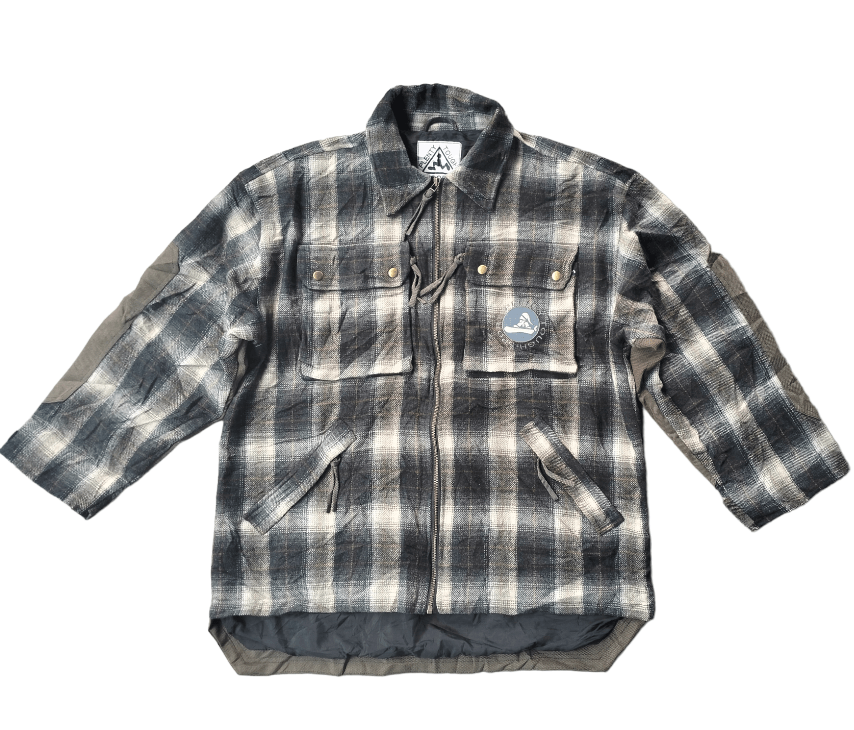 Japanese Brand Archive💥Vintage Plenty Tough Sports Shadow Plaid Jacket Size US L / EU 52-54 / 3 - 1 Thumbnail