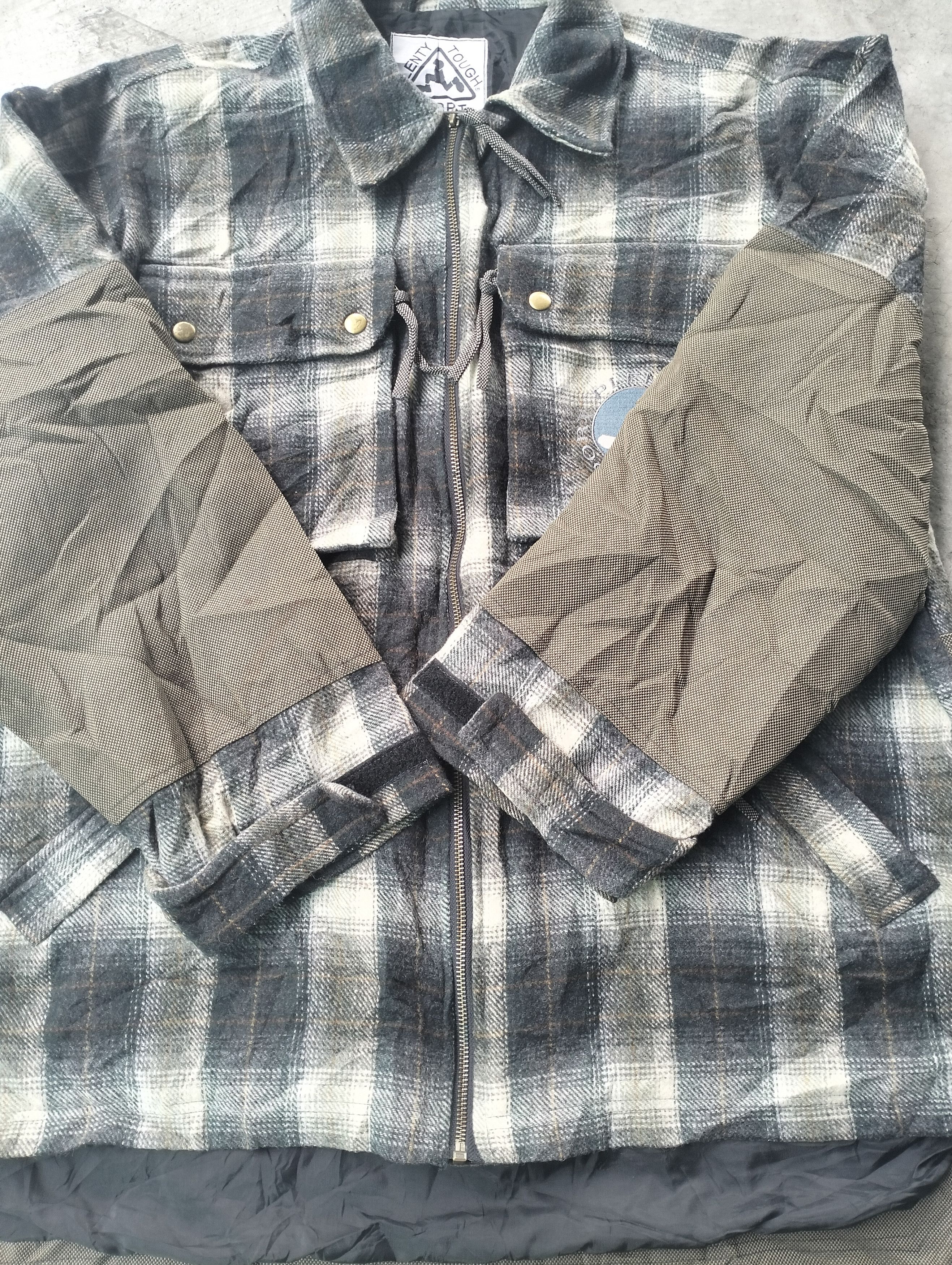 Japanese Brand Archive💥Vintage Plenty Tough Sports Shadow Plaid Jacket Size US L / EU 52-54 / 3 - 11 Thumbnail
