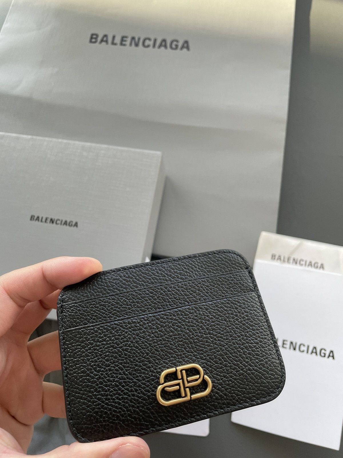 NEW Rare Runway BB Logo Limited Edition Leather Cardholder