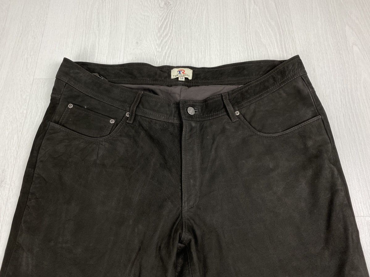 Genuine Leather Vintage Leather Pants Y2K Motorcycle Trousers Marlboro Size US 38 / EU 54 - 3 Thumbnail