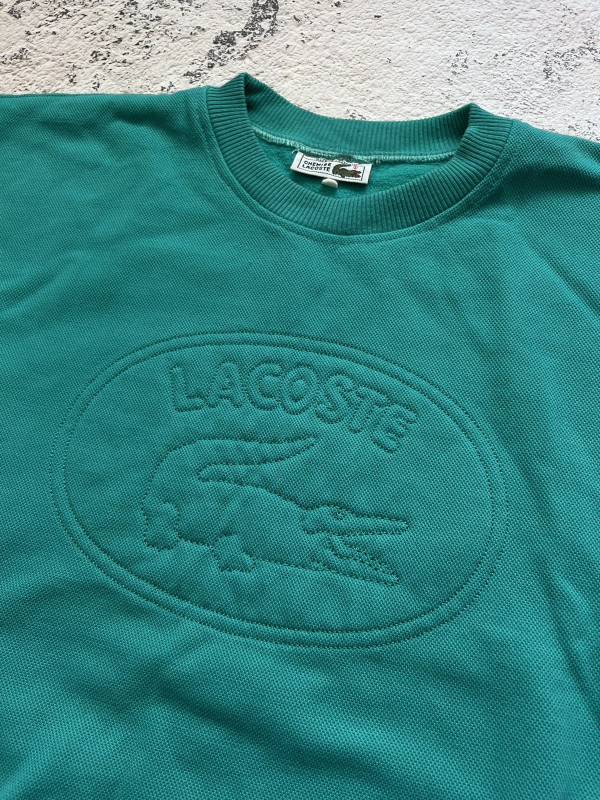 Lacoste × Vintage Lacoste 🐊 Chemise Big Crocodile Logo Vintage Sweatshirt 90’s Size US M / EU 48-50 / 2 - 1 Thumbnail