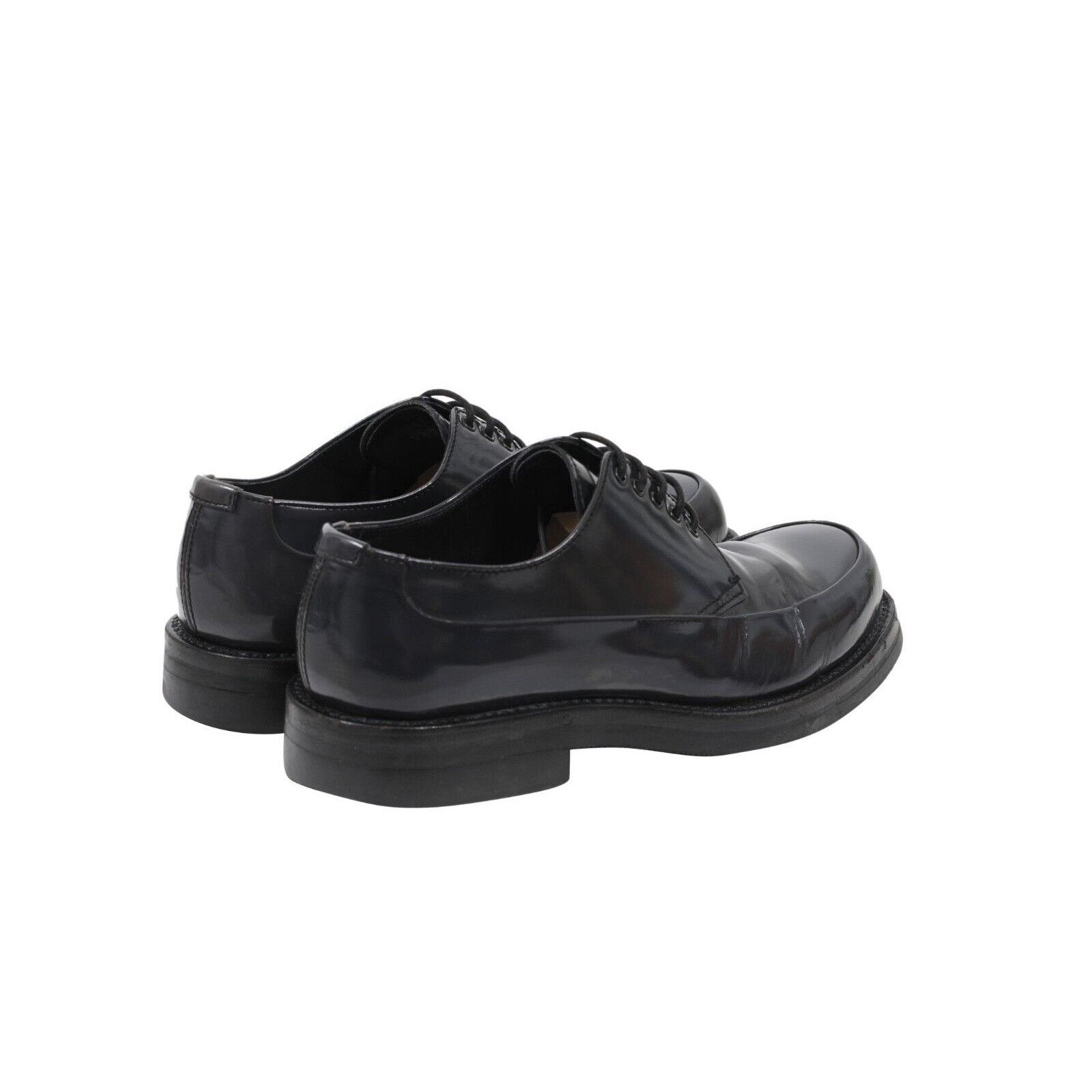Prada Y2k Grey Smooth Leather Vintage Chunky Derby - 01601 Size US 8 / EU 41 - 3 Thumbnail