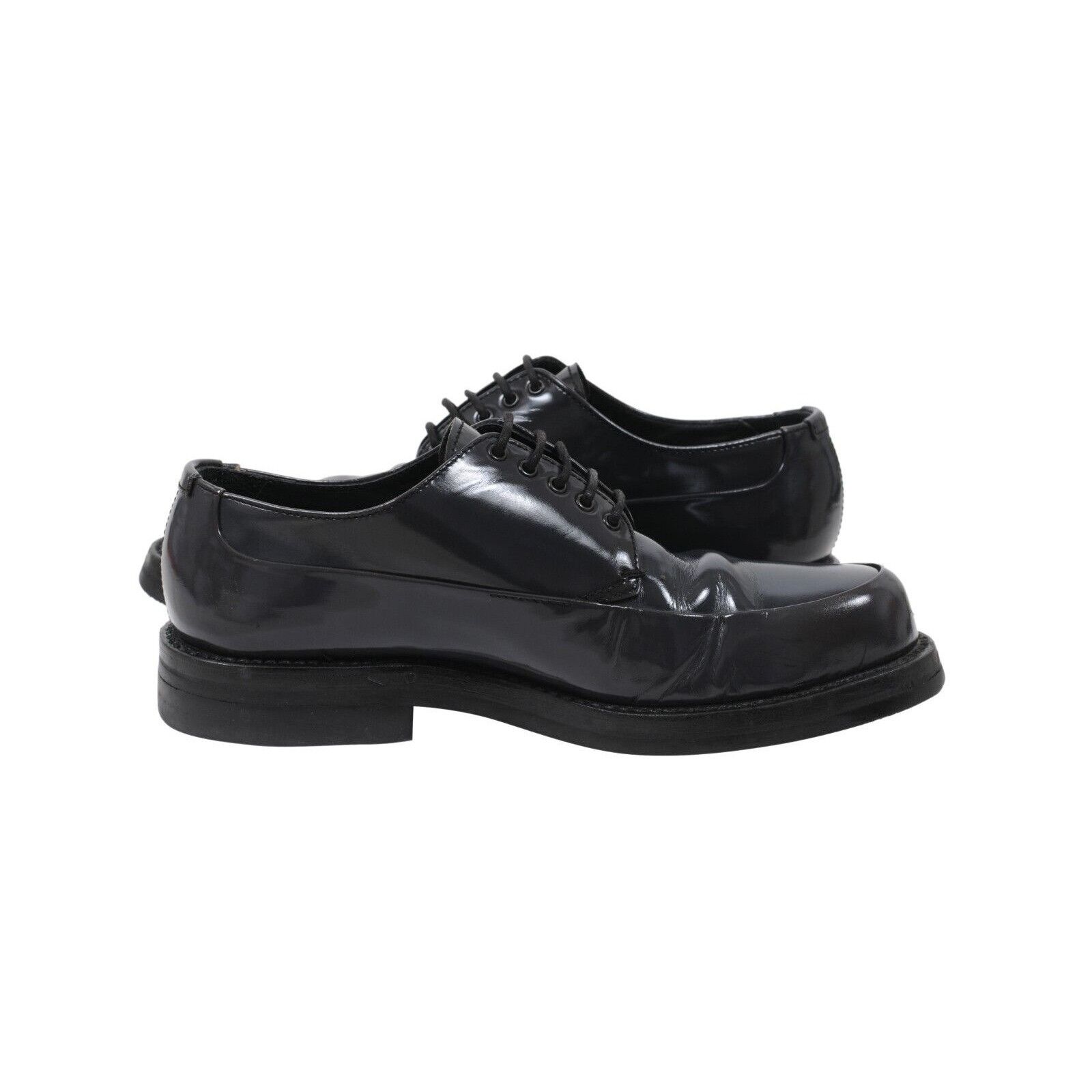 Prada Y2k Grey Smooth Leather Vintage Chunky Derby - 01601 Size US 8 / EU 41 - 7 Thumbnail