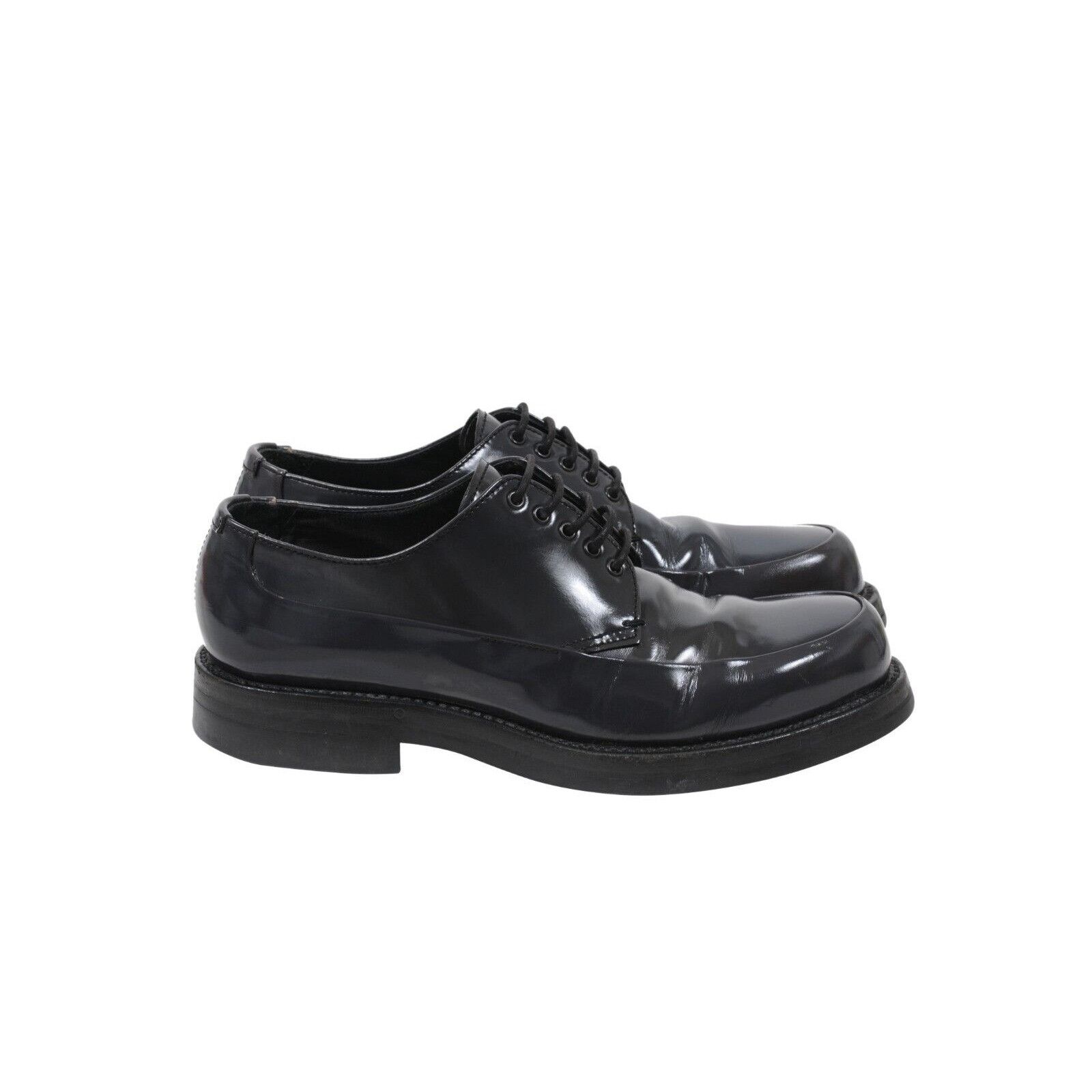 Prada Y2k Grey Smooth Leather Vintage Chunky Derby - 01601 Size US 8 / EU 41 - 2 Thumbnail