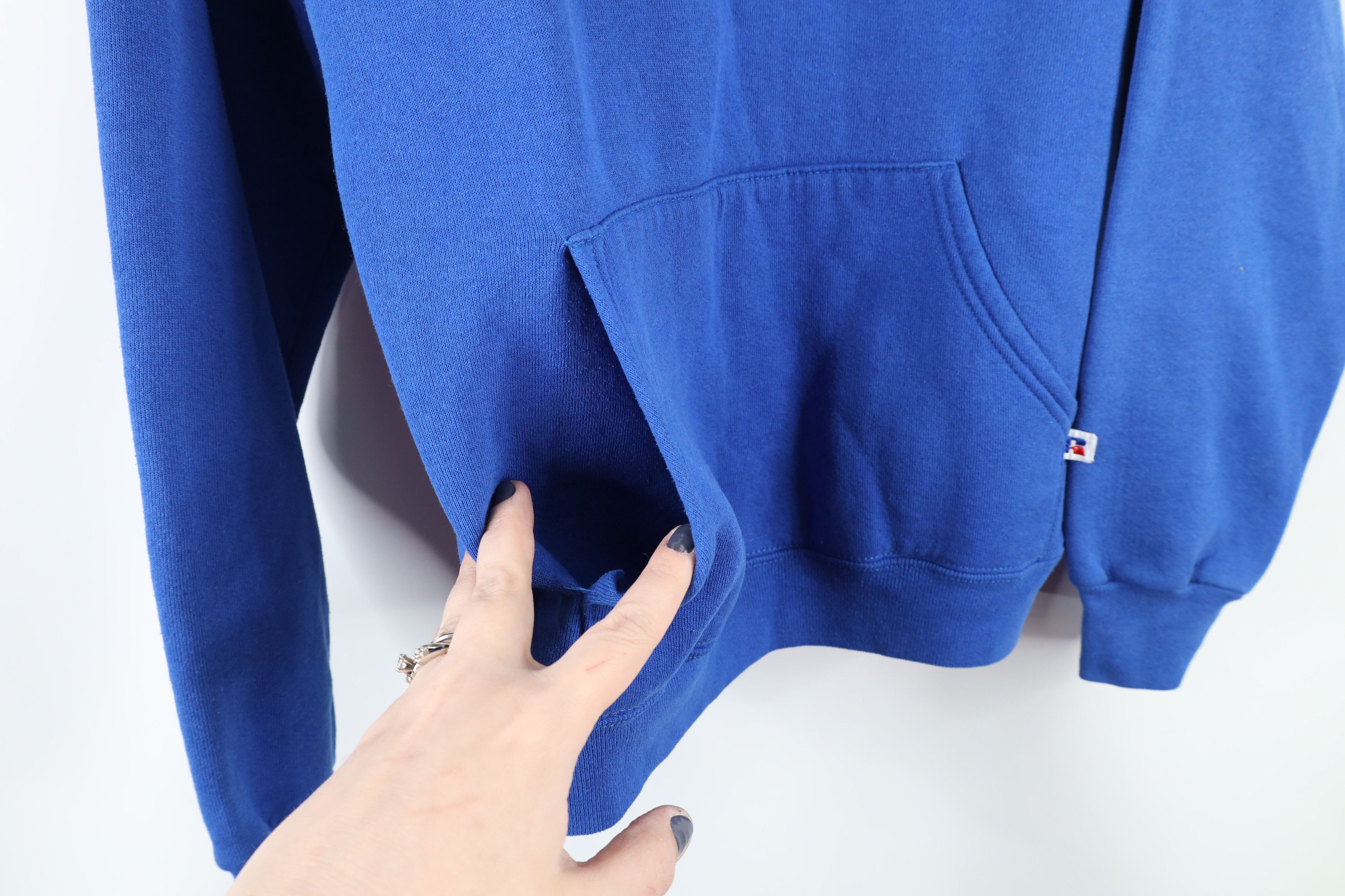 Russell Athletic × Vintage Vintage 80s Russell Athletic Vikings Hoodie Royal Blue USA Size US S / EU 44-46 / 1 - 7 Thumbnail