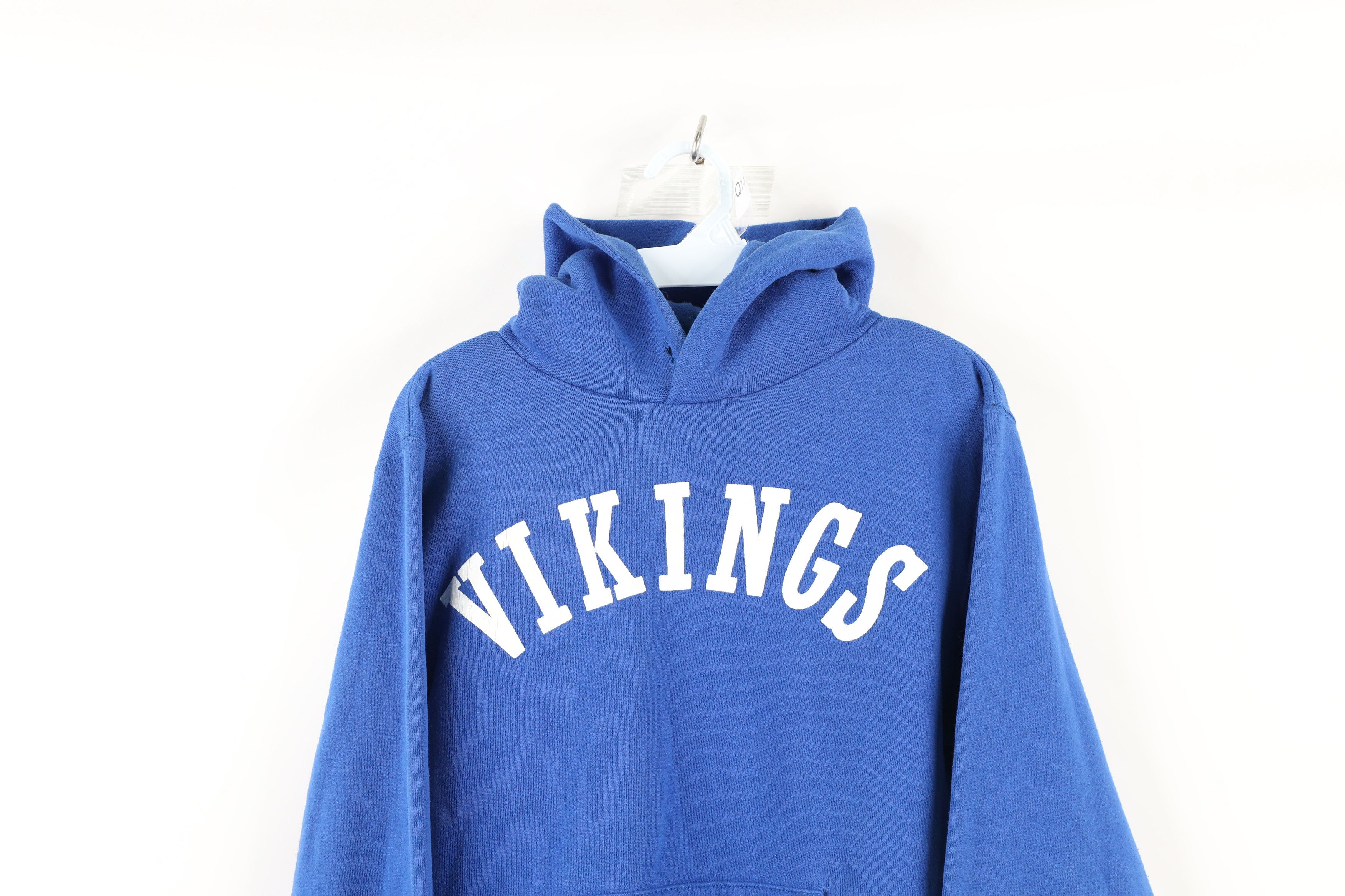 Russell Athletic × Vintage Vintage 80s Russell Athletic Vikings Hoodie Royal Blue USA Size US S / EU 44-46 / 1 - 2 Thumbnail