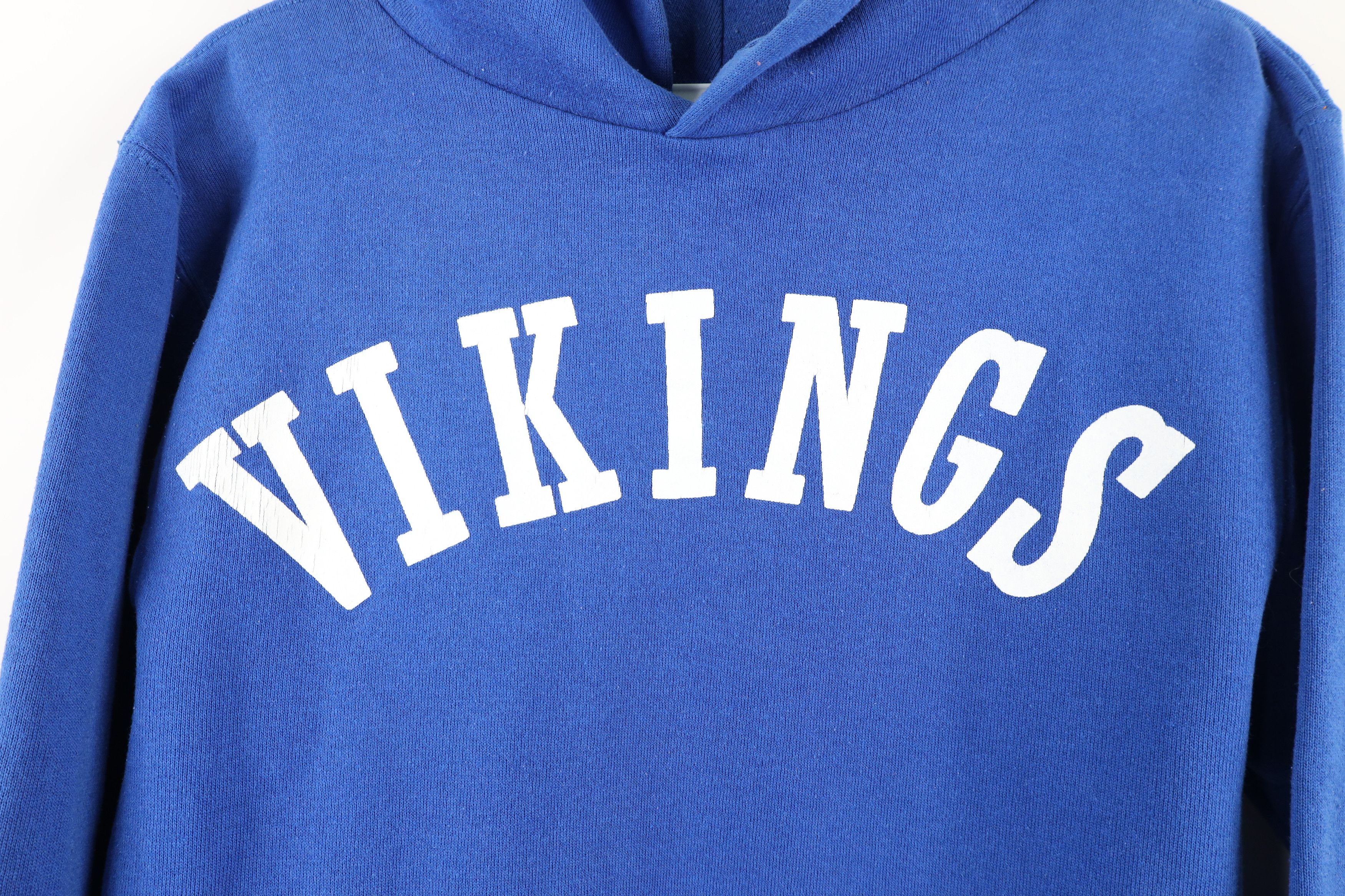 Russell Athletic × Vintage Vintage 80s Russell Athletic Vikings Hoodie Royal Blue USA Size US S / EU 44-46 / 1 - 6 Thumbnail