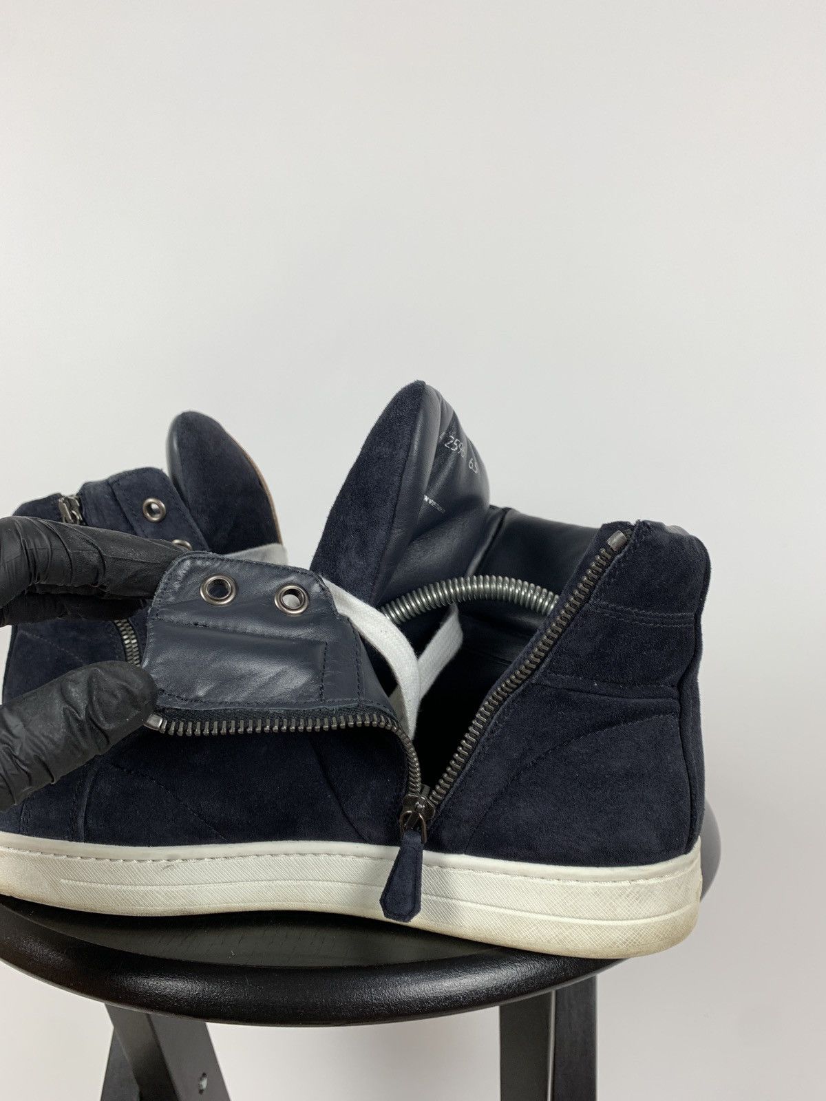 Prada Prada Hi Top Leather Sneakers Size US 7.5 / EU 40-41 - 20 Thumbnail