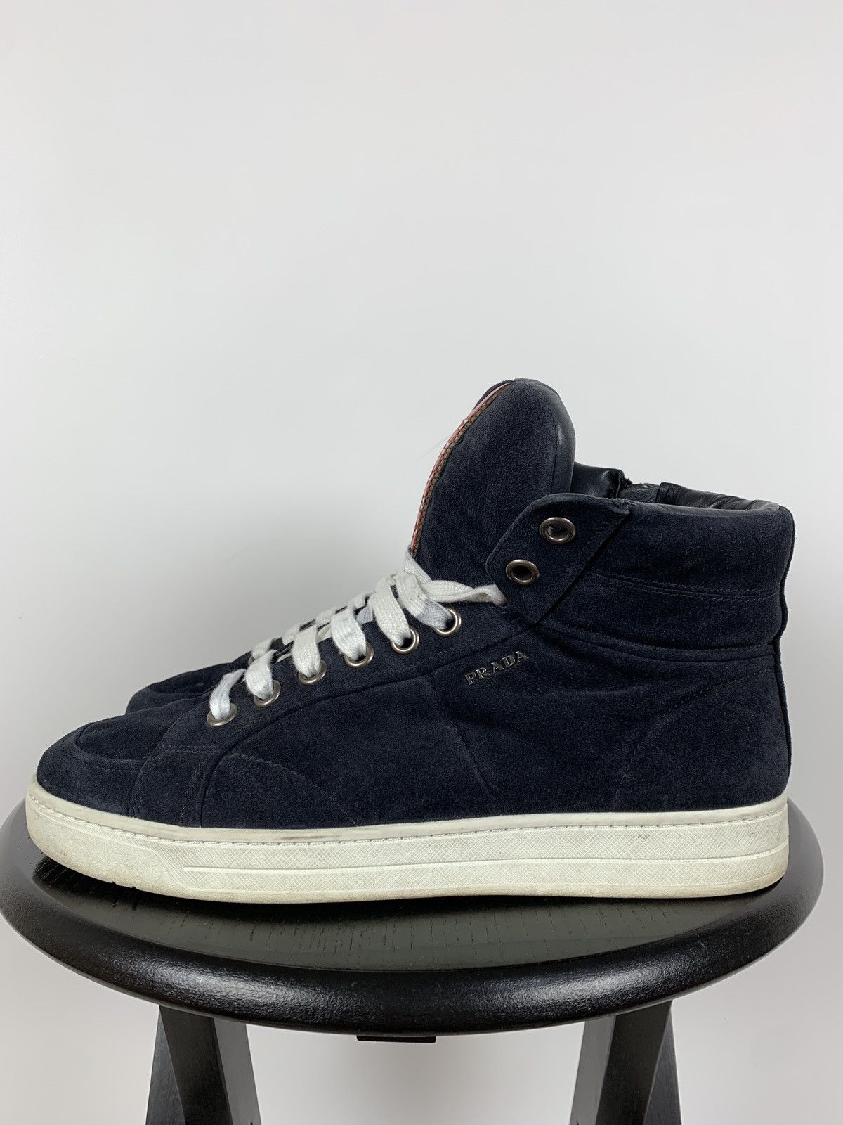 Prada Prada Hi Top Leather Sneakers Size US 7.5 / EU 40-41 - 5 Thumbnail