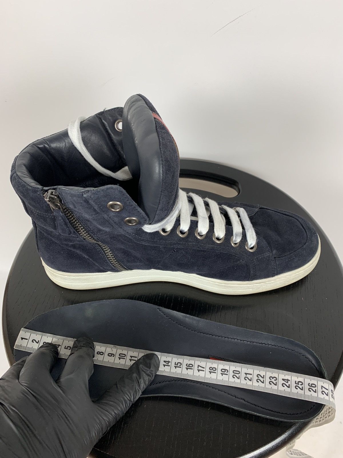 Prada Prada Hi Top Leather Sneakers Size US 7.5 / EU 40-41 - 25 Thumbnail