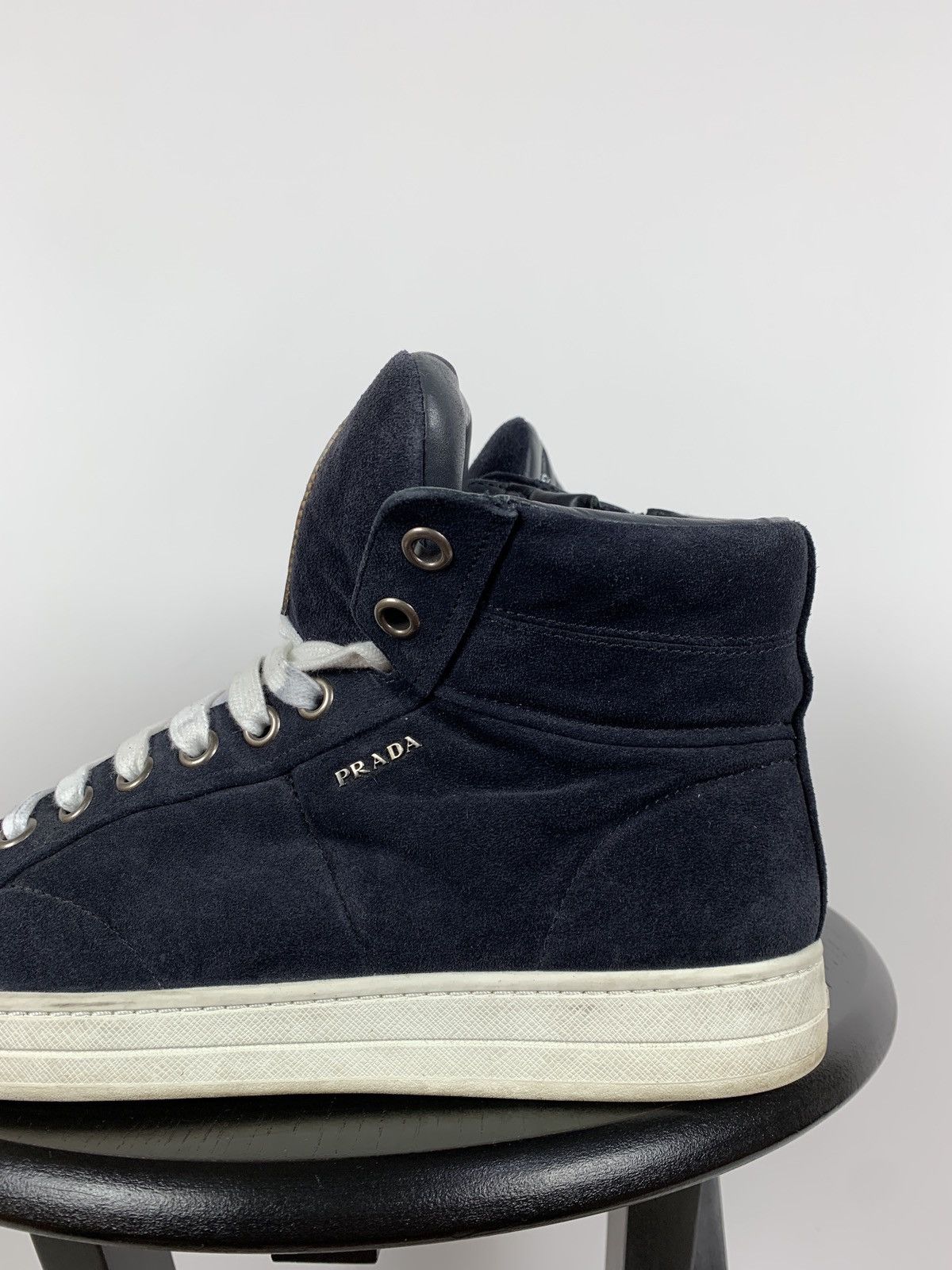 Prada Prada Hi Top Leather Sneakers Size US 7.5 / EU 40-41 - 14 Thumbnail