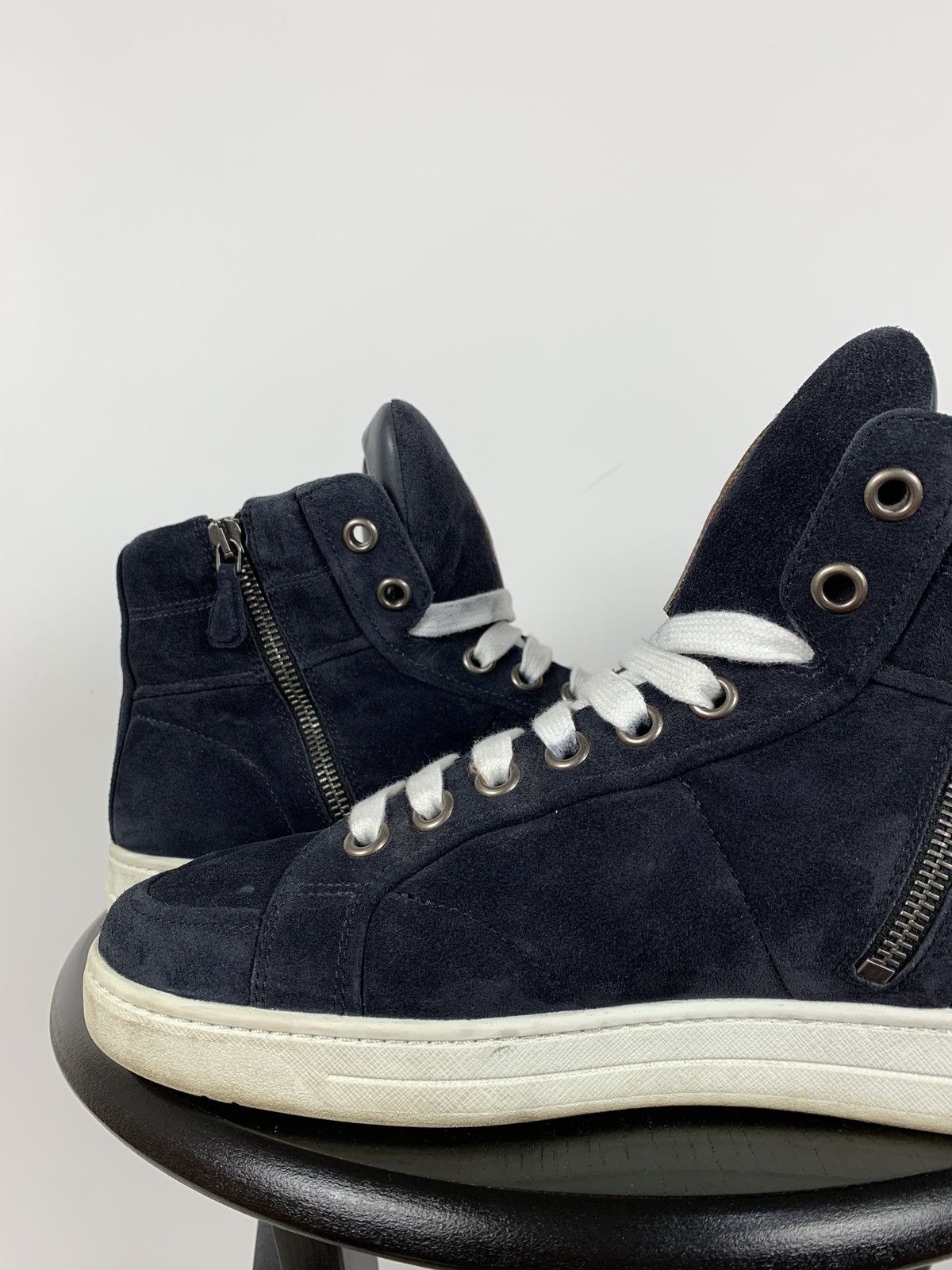 Prada Prada Hi Top Leather Sneakers Size US 7.5 / EU 40-41 - 19 Thumbnail
