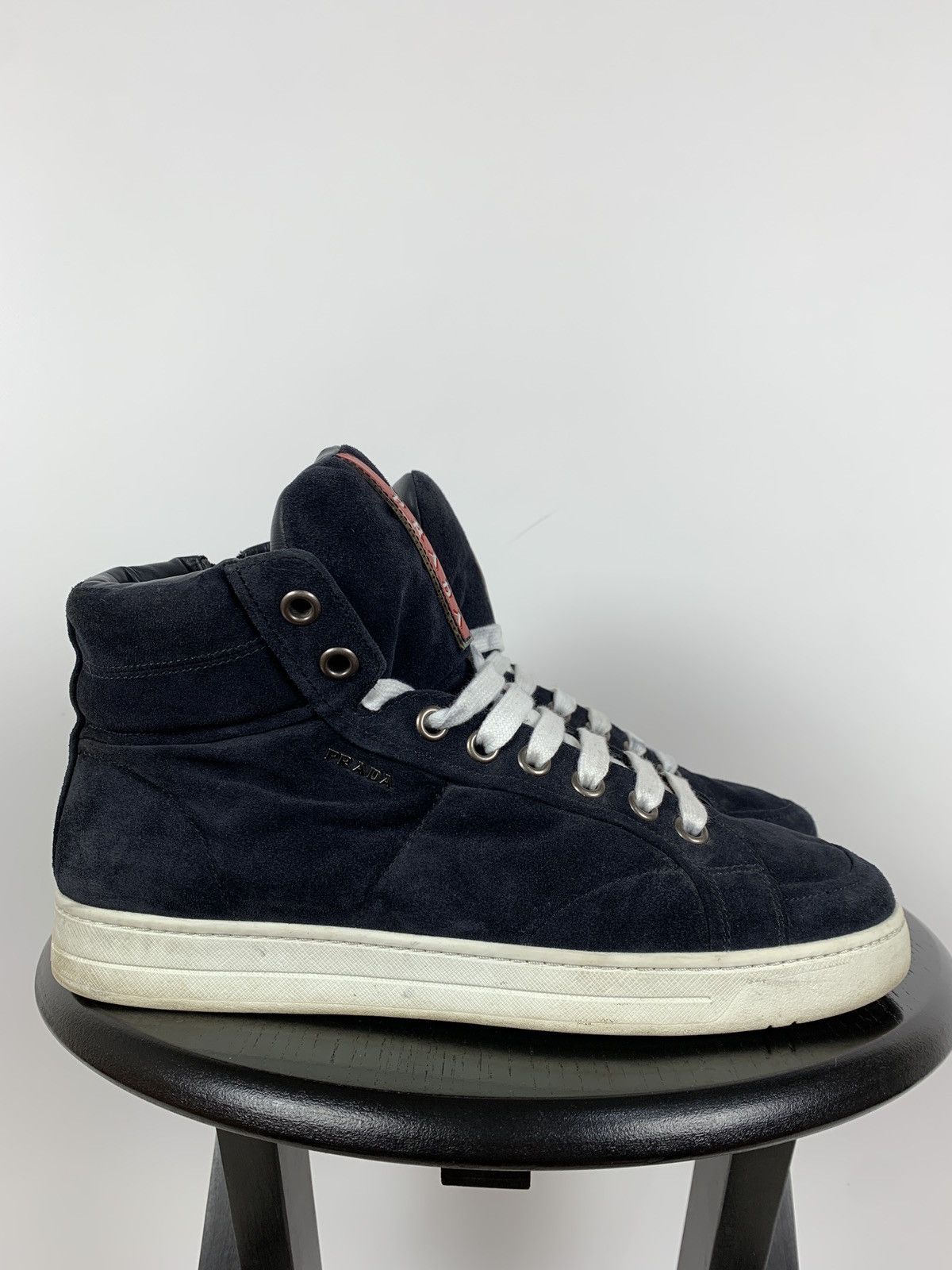 Prada Prada Hi Top Leather Sneakers Size US 7.5 / EU 40-41 - 4 Thumbnail