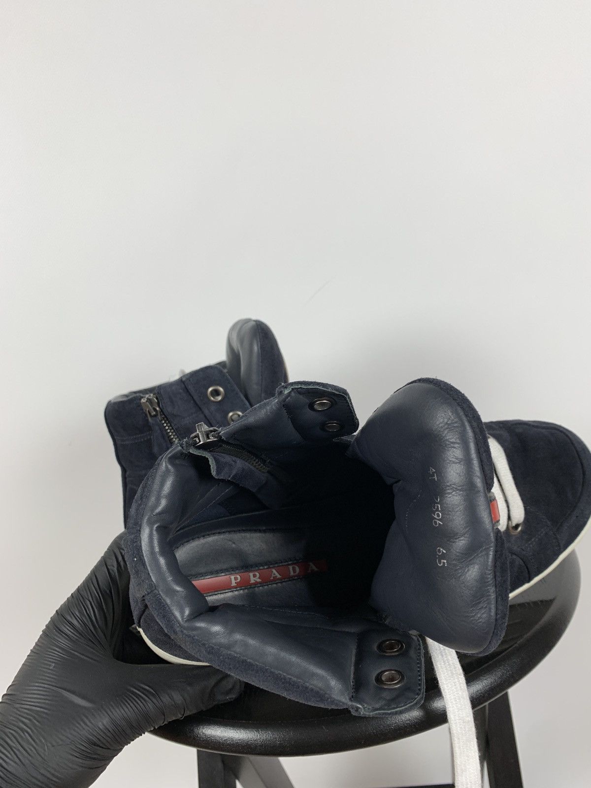 Prada Prada Hi Top Leather Sneakers Size US 7.5 / EU 40-41 - 22 Thumbnail