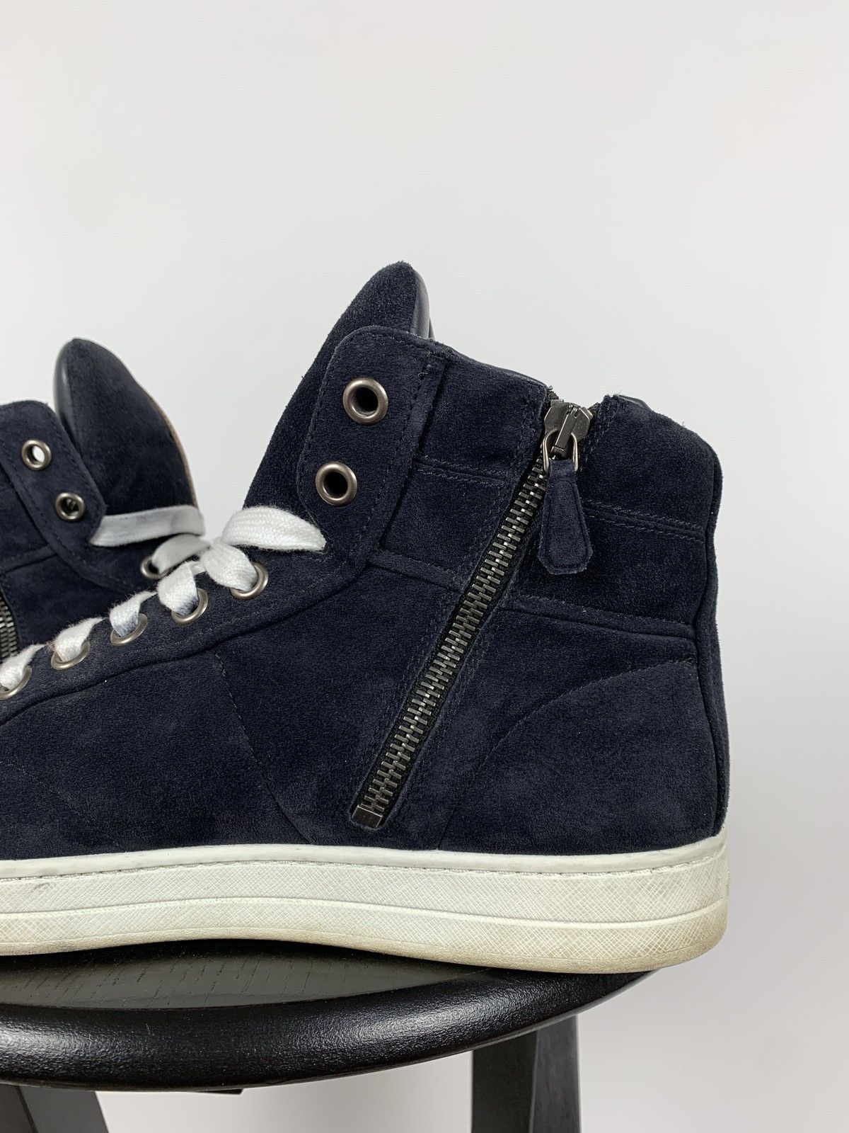 Prada Prada Hi Top Leather Sneakers Size US 7.5 / EU 40-41 - 18 Thumbnail