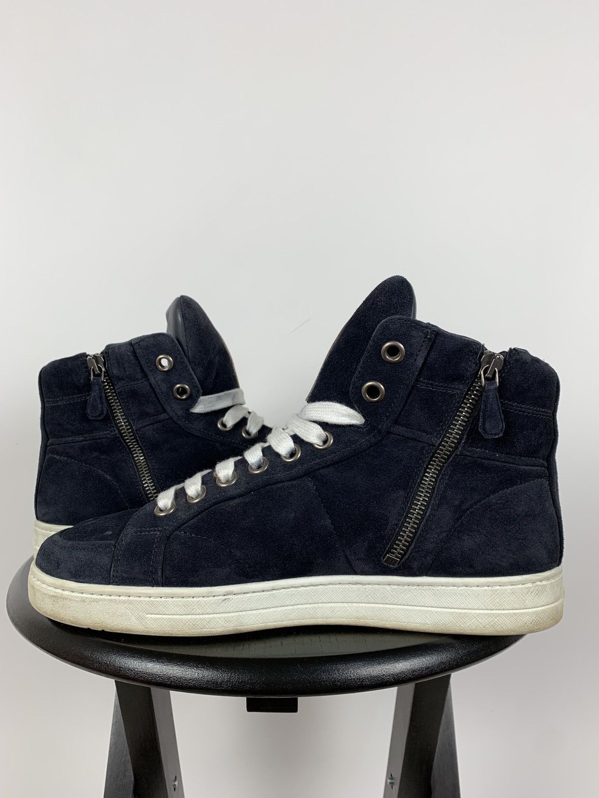 Prada Prada Hi Top Leather Sneakers Size US 7.5 / EU 40-41 - 8 Thumbnail
