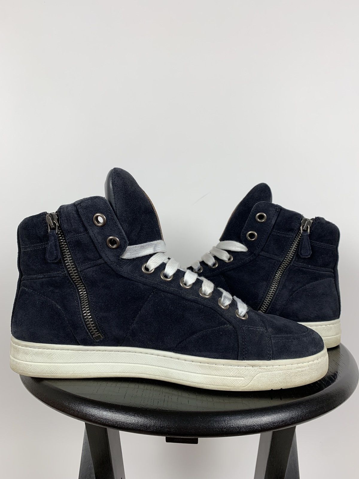 Prada Prada Hi Top Leather Sneakers Size US 7.5 / EU 40-41 - 7 Thumbnail
