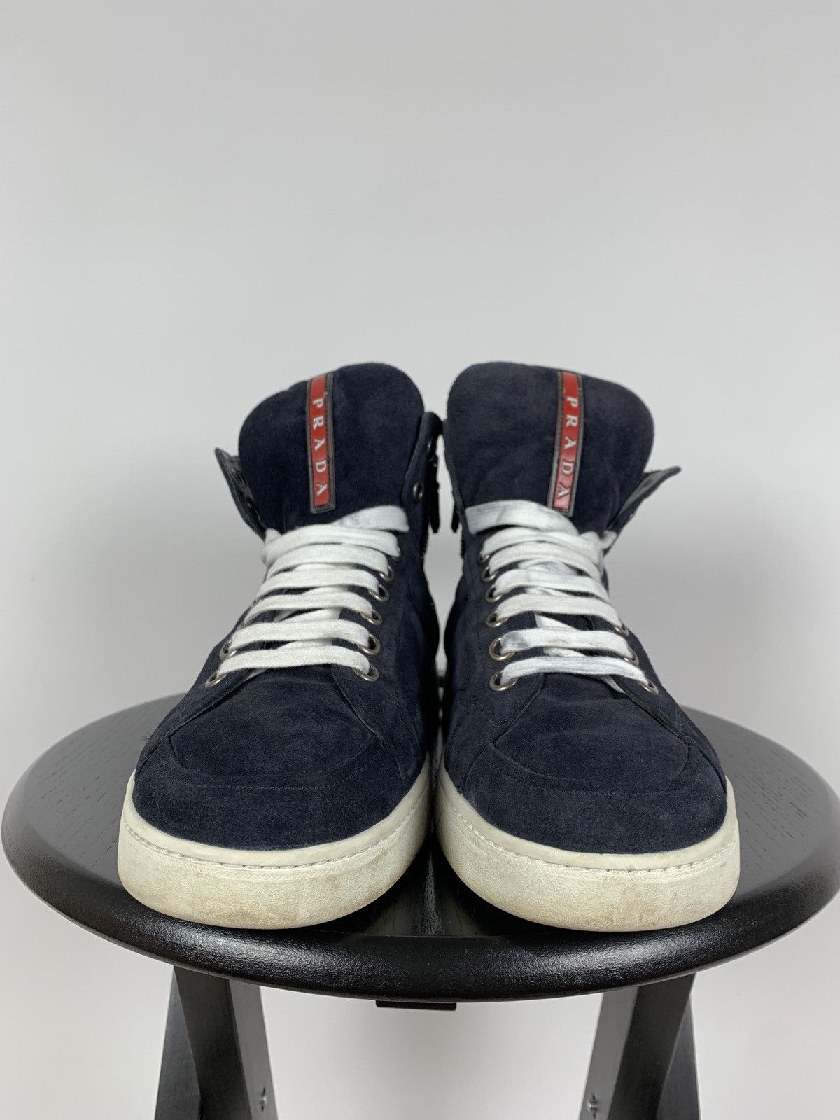 Prada Prada Hi Top Leather Sneakers Size US 7.5 / EU 40-41 - 9 Thumbnail