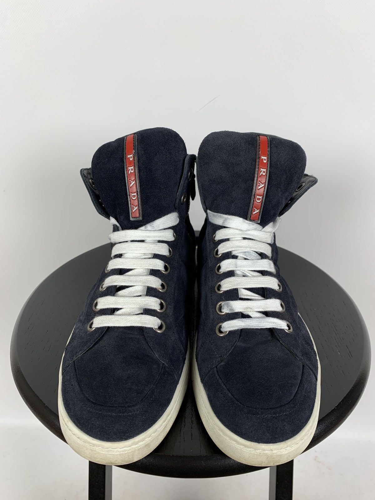 Prada Prada Hi Top Leather Sneakers Size US 7.5 / EU 40-41 - 3 Thumbnail