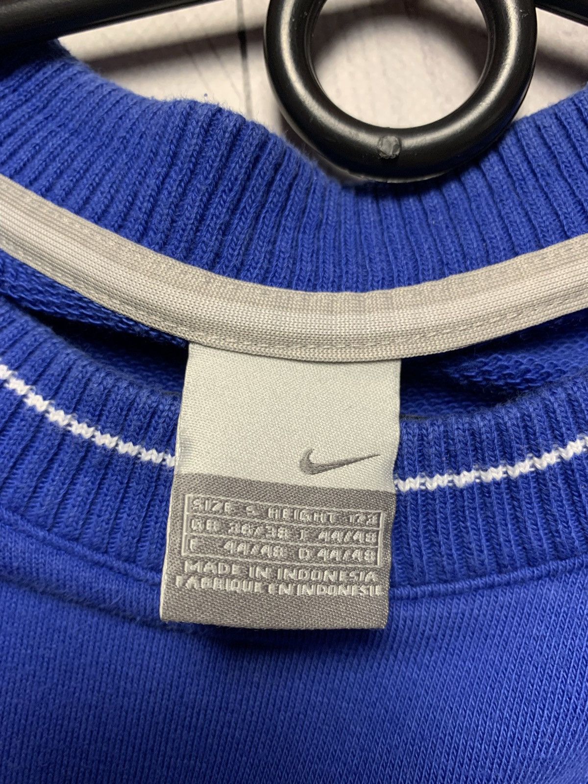 Nike × Vintage Vintage Nike sweater logo blue size S Size US S / EU 44-46 / 1 - 6 Thumbnail