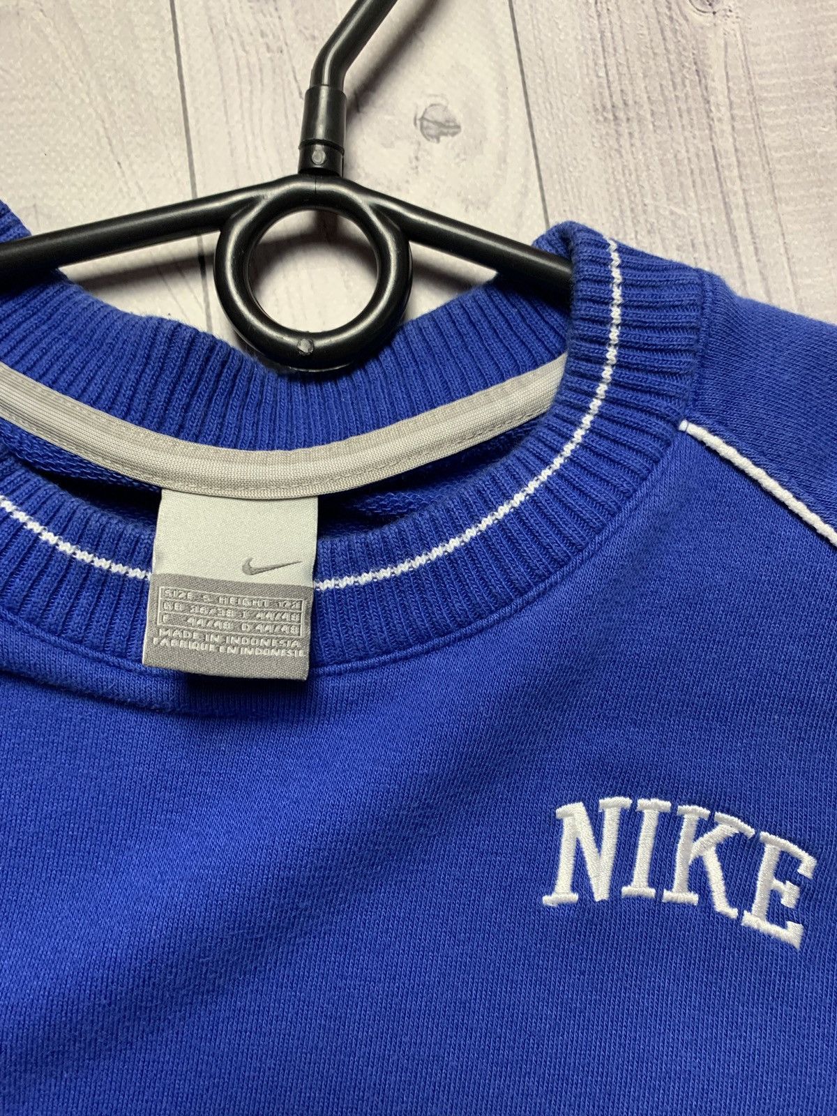 Nike × Vintage Vintage Nike sweater logo blue size S Size US S / EU 44-46 / 1 - 5 Thumbnail