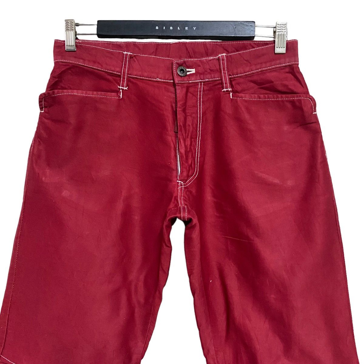 291295=Homme 291295 Homme Red Denim Biker Jeans Size US 30 / EU 46 - 3 Thumbnail