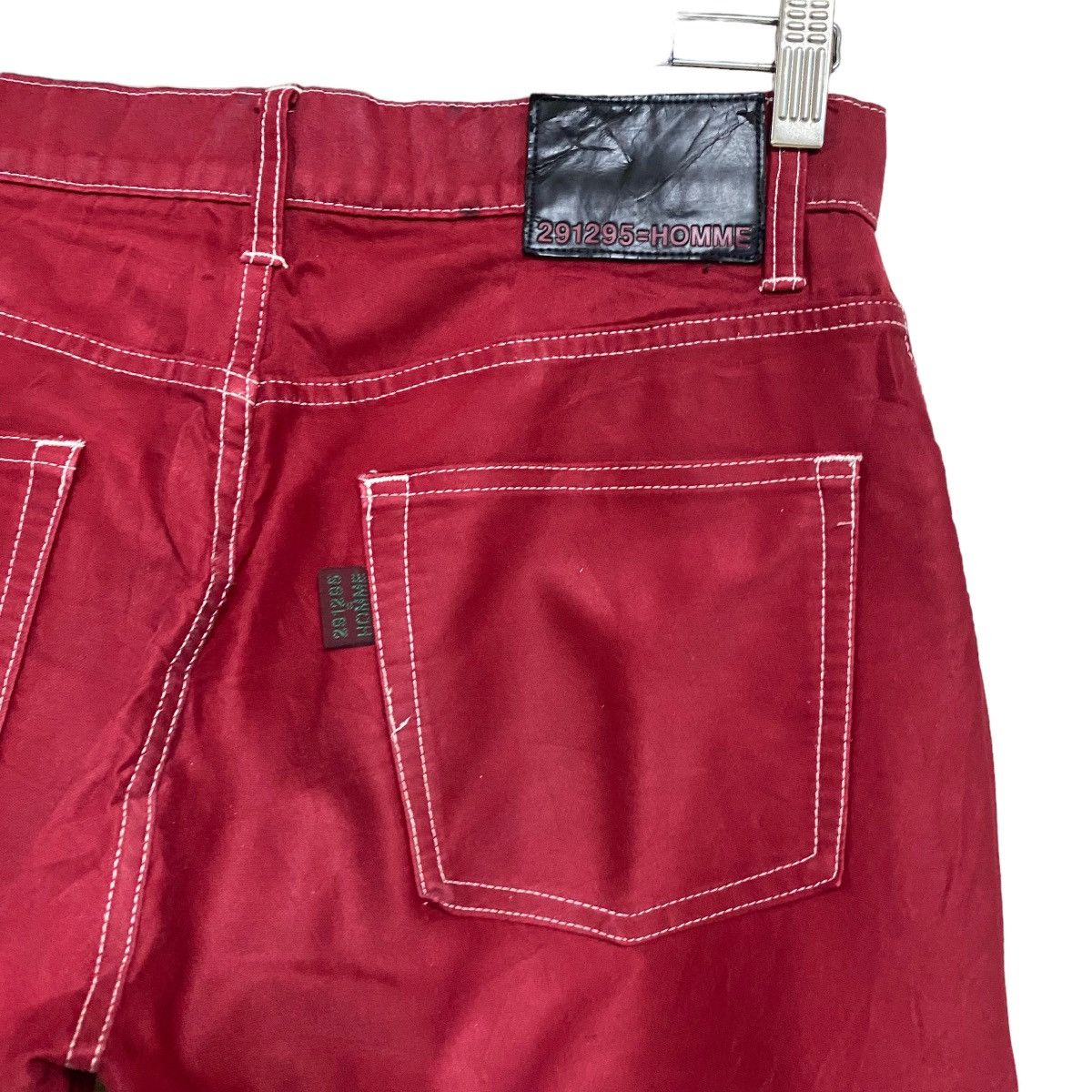 291295=Homme 291295 Homme Red Denim Biker Jeans Size US 30 / EU 46 - 11 Thumbnail
