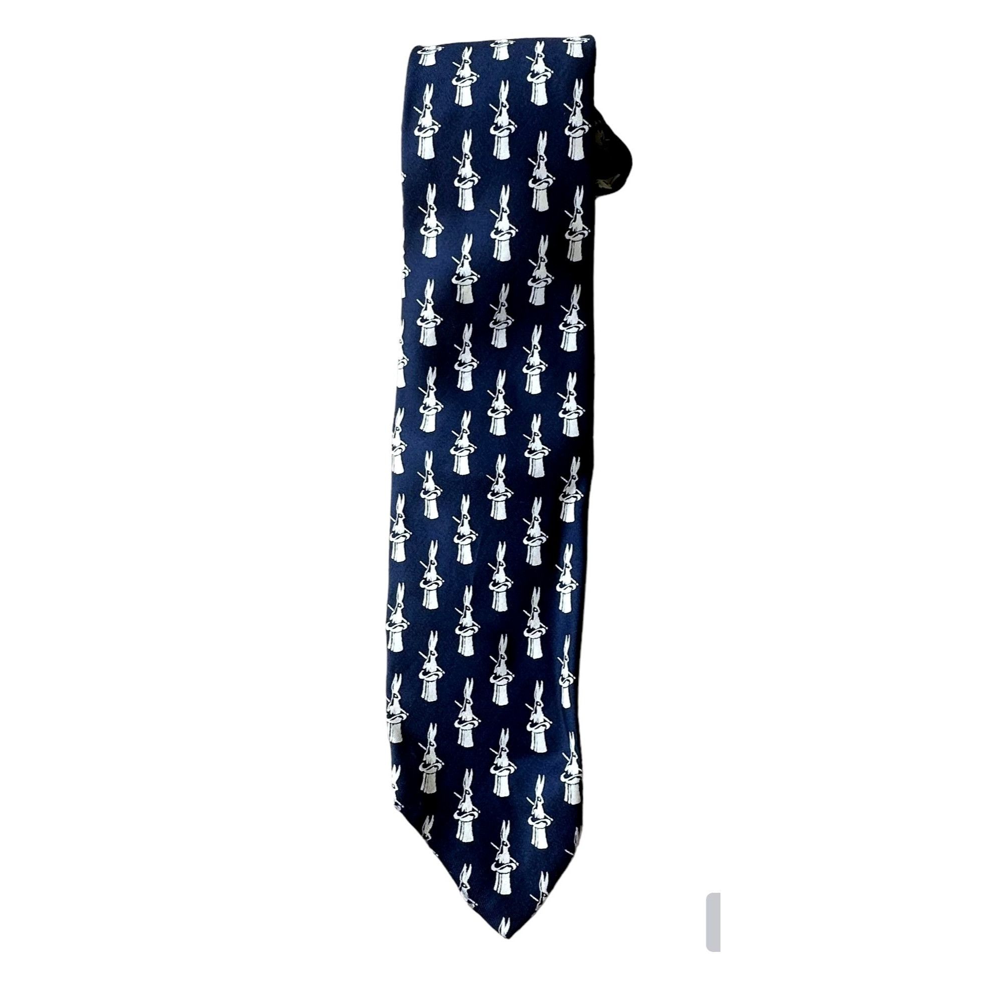 MoMA × Vintage VTG Calvin Curtis Necktie Museum of Modern Art NYC Rabbit Cr Size ONE SIZE - 7 Thumbnail