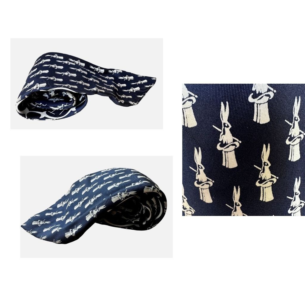 MoMA × Vintage VTG Calvin Curtis Necktie Museum of Modern Art NYC Rabbit Cr Size ONE SIZE - 1 Thumbnail