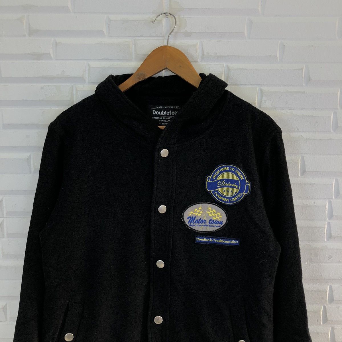 Japanese Brand VINTAGE VARSITY JACKET DOUBLE FOCUS BIG LOGO Size US M / EU 48-50 / 2 - 3 Thumbnail