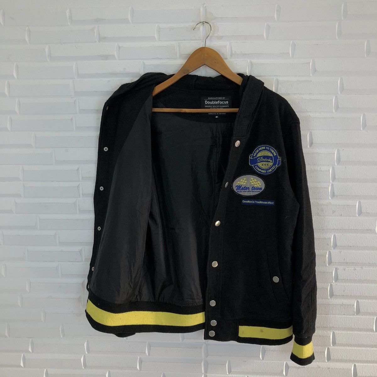 Japanese Brand VINTAGE VARSITY JACKET DOUBLE FOCUS BIG LOGO Size US M / EU 48-50 / 2 - 10 Thumbnail
